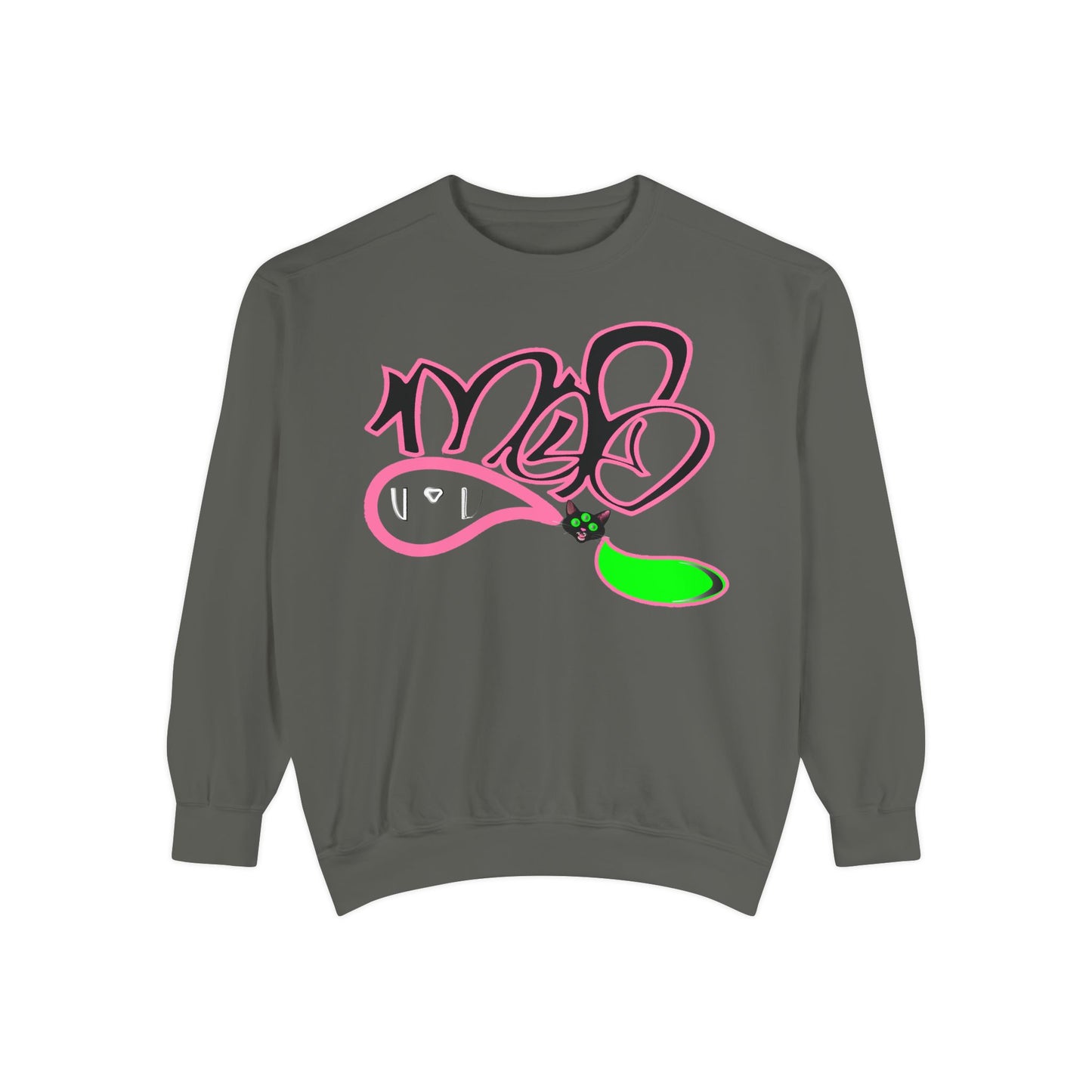 3eyed black cat mofo logo sweatshirt