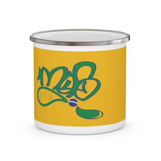 Camping Enamel Mug - Outdoor Adventure Cup, Unique Gift for Hikers, Retro Style Drinkware, Camping Trip Essential, Personalized Travel Mug