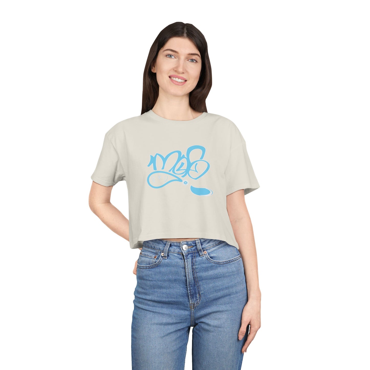 Graffiti-Inspired Women's Crop Tee - Stylish Casual Wear, Streetwear Fashion, Summer Top, Gift for Her, Festival Outfit