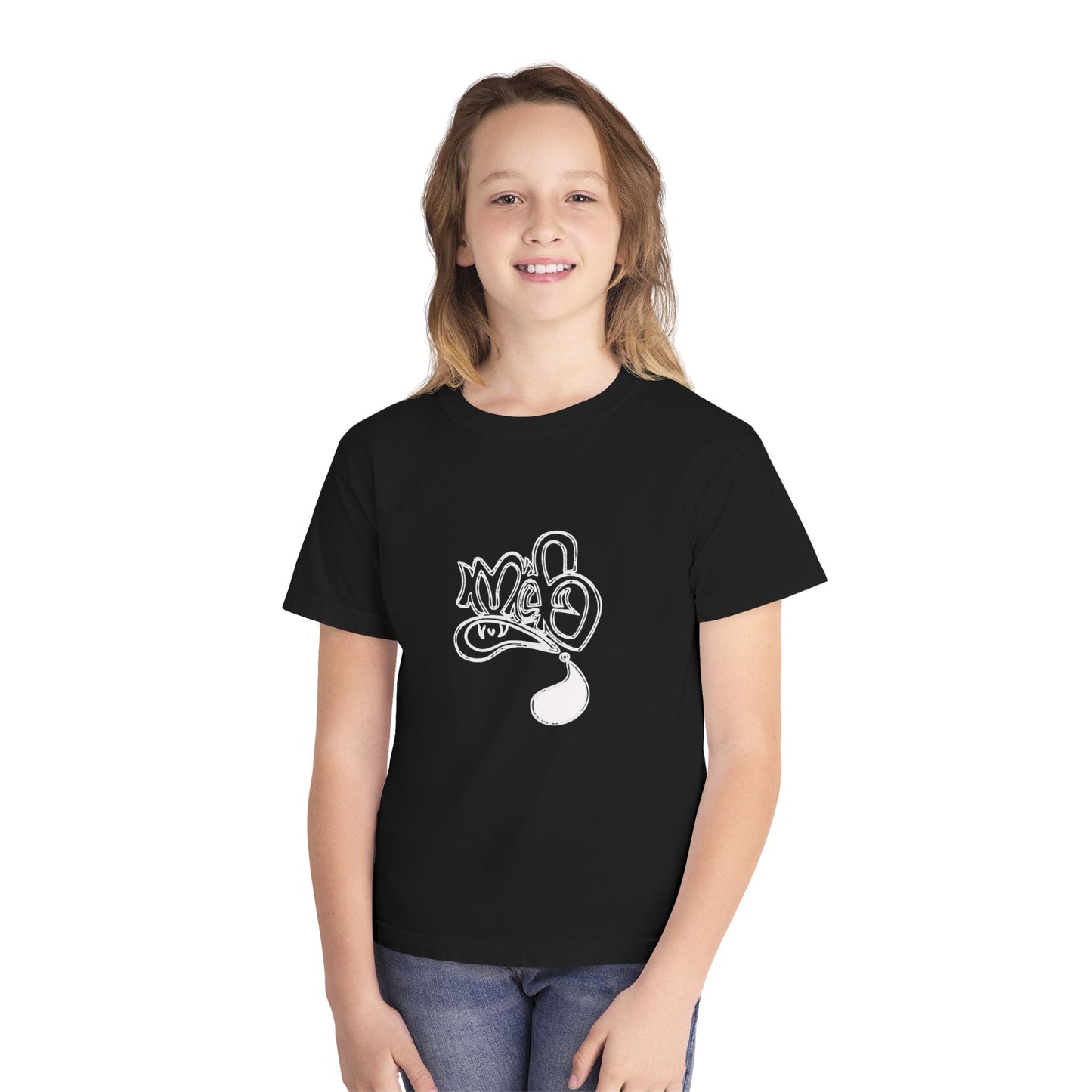 Youth Midweight Tee with Artistic Design, Comfortable Stylish Youth Shirt, Summer Wear, Gift for Kids, Casual Outfit