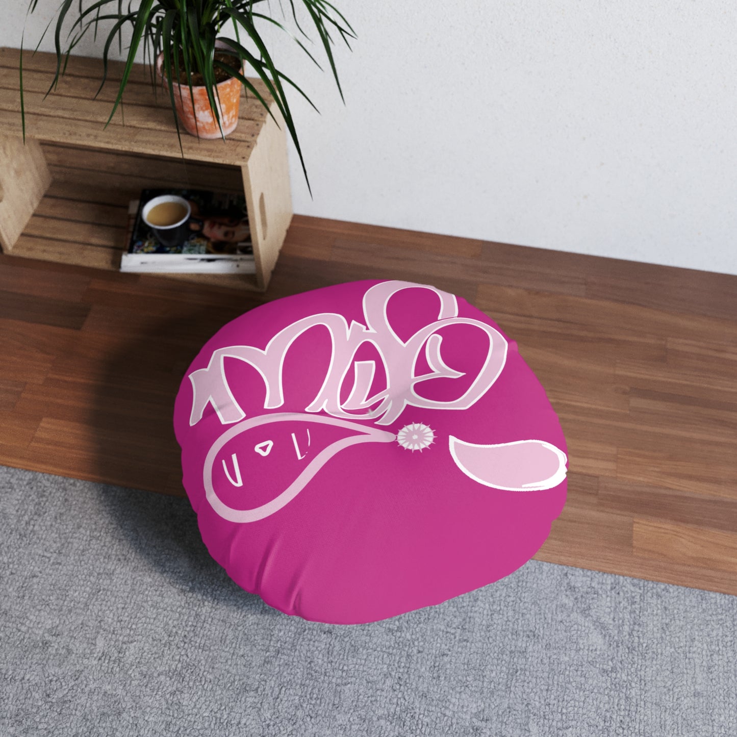 Vibrant Tufted Floor Pillow | Cozy Round Cushion for Home Decor, Bohemian Seating, Kids Room, Yoga Mat