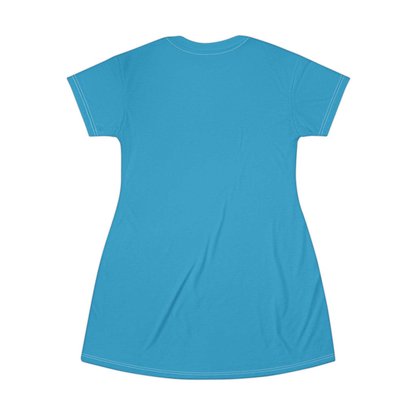 silver mofo logo low T-shirt dress turquoise