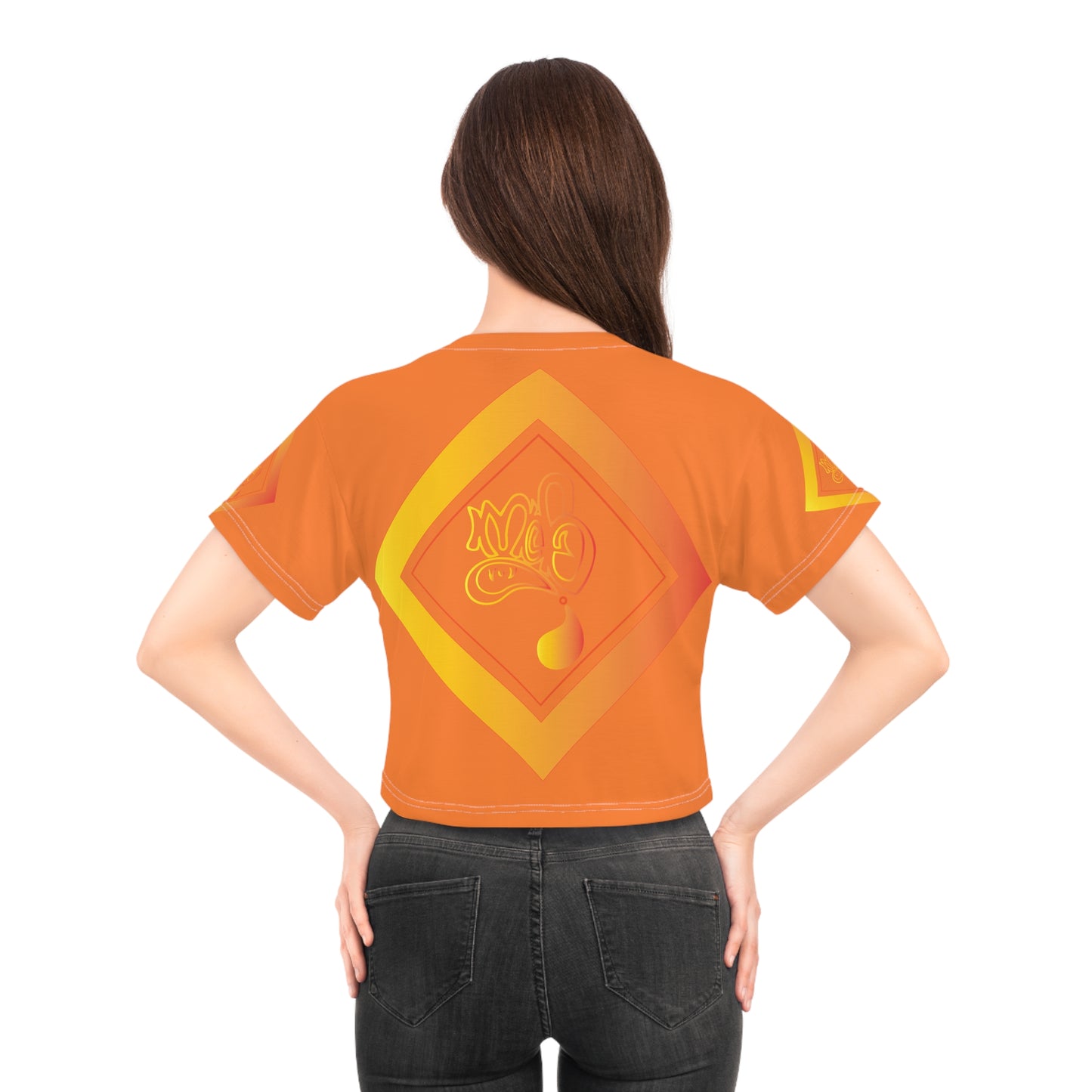 mofo fire gem logo diamond combo crop tee