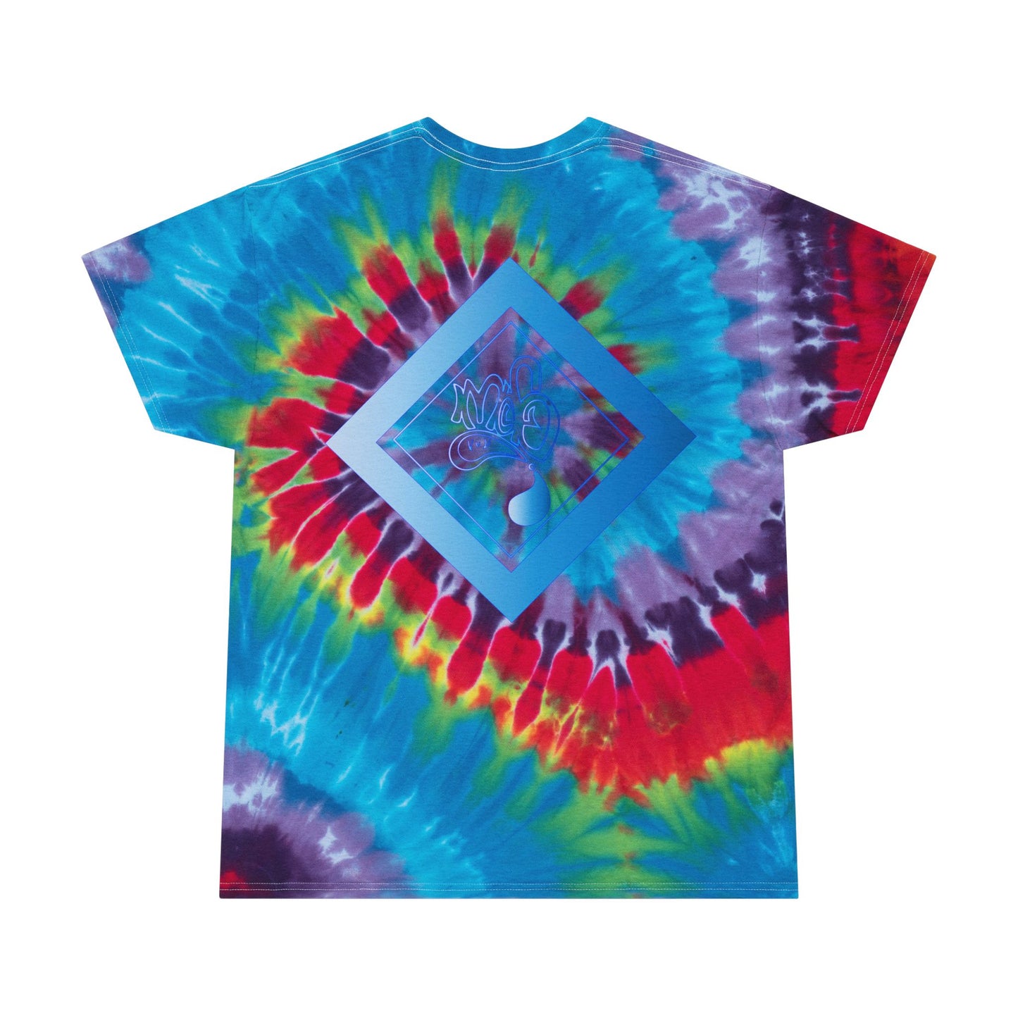 Spiral Tie-Dye Tee with mofo rose logo diamond combo