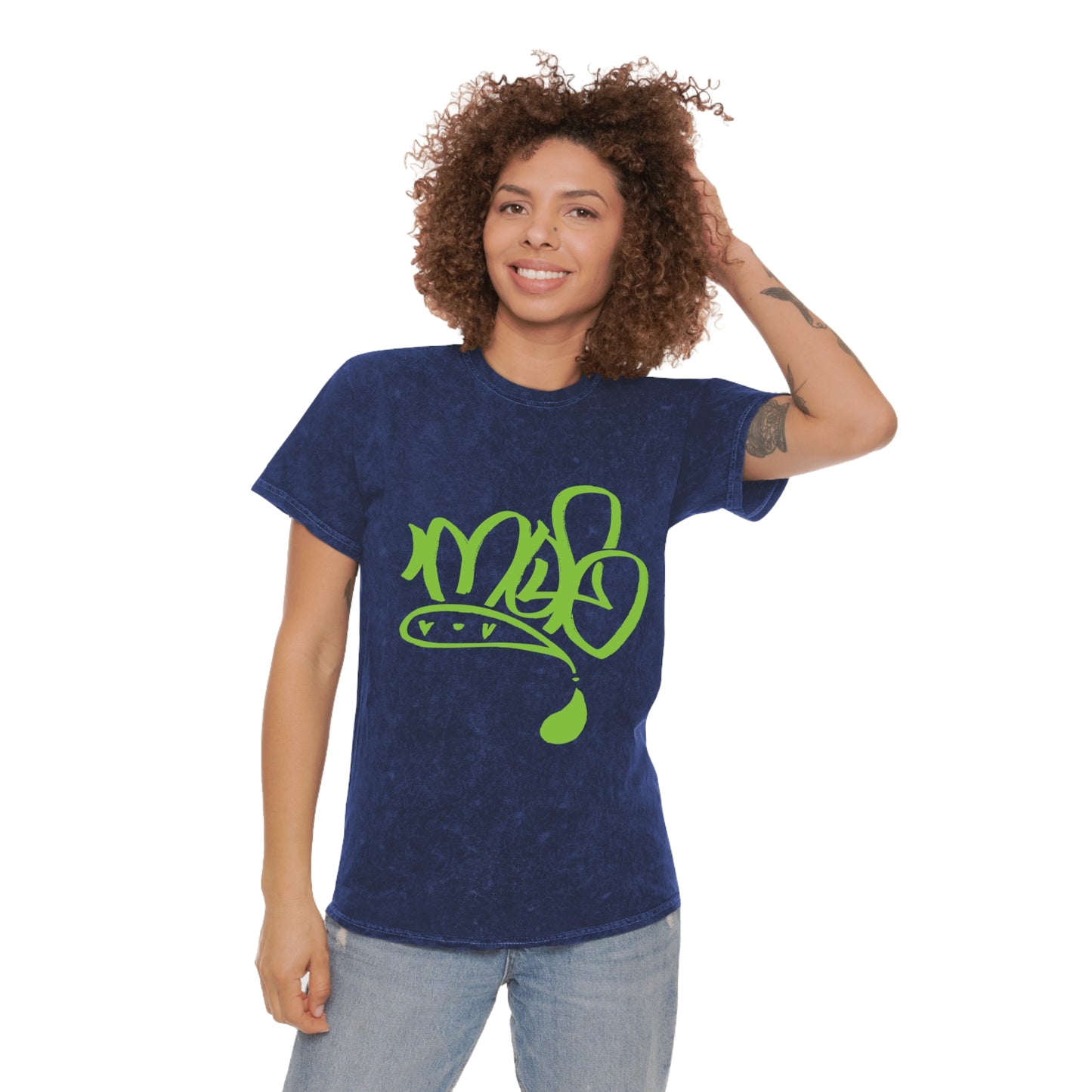 Unisex Mineral Wash T-Shirt with Street Art Design, Casual Tee, Graphic T-Shirt, Gift for Art Lovers, Cool Summer Shirt
