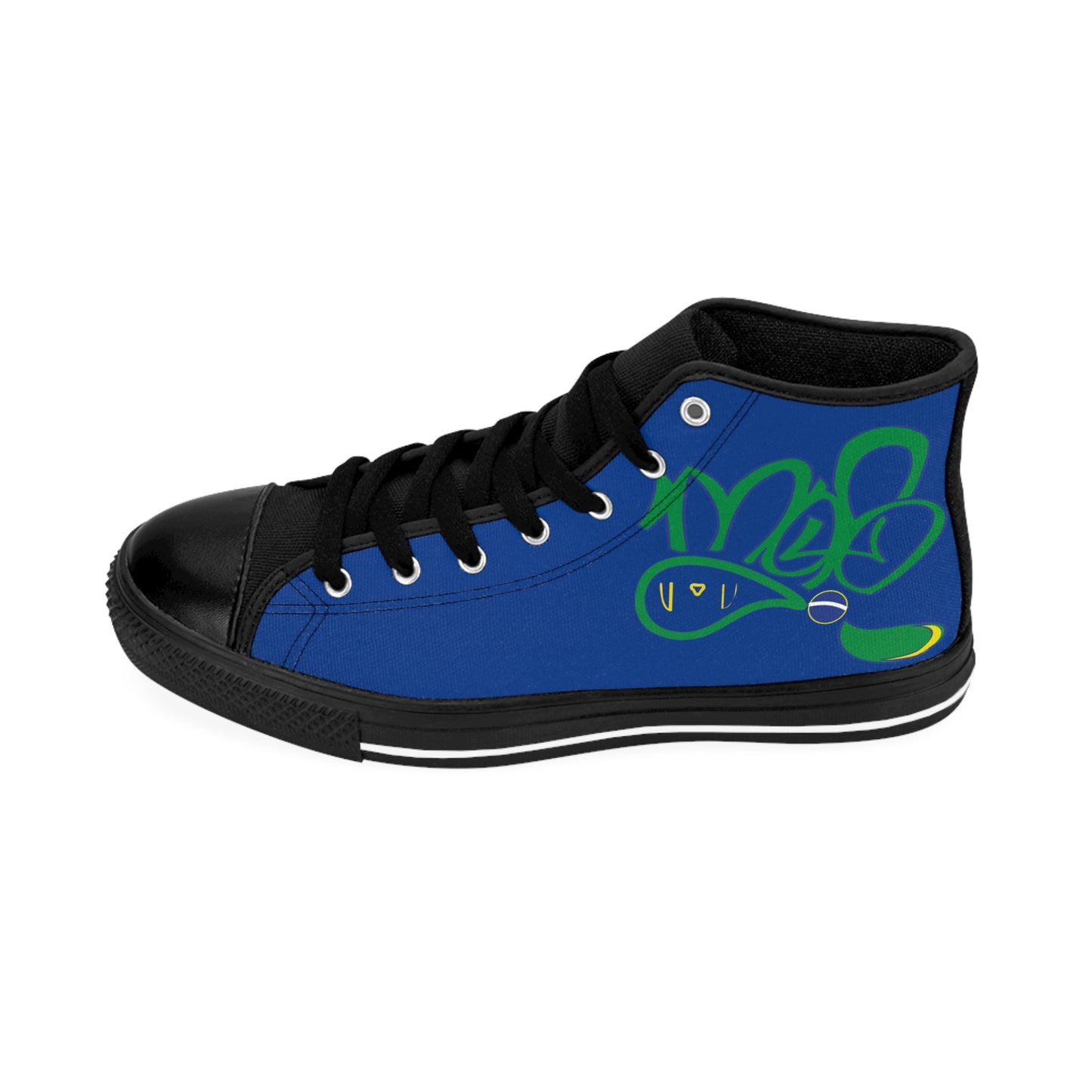 Stylish High-Top Sneakers, Unique Casual Footwear, Graffiti-Inspired Kicks, Gifts for Sneaker Lovers, Modern Streetwear Shoe