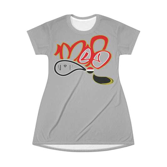 Vibrant Graphic T-Shirt Dress, Casual Summer Wear, Fun Beach Cover-Up, Comfortable Lounge Dress, Perfect Gift for Friends