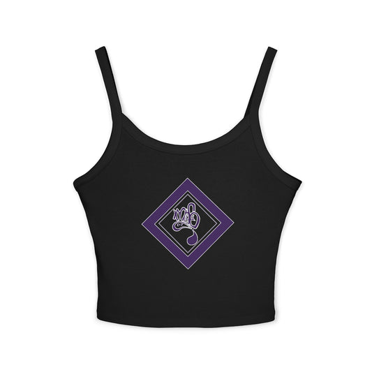 Trendy Women's Spaghetti Strap Tank Top with Stylish Graphic Design, Summer Essential, Casual Wear, Layering Piece, Festival Ready, [...]