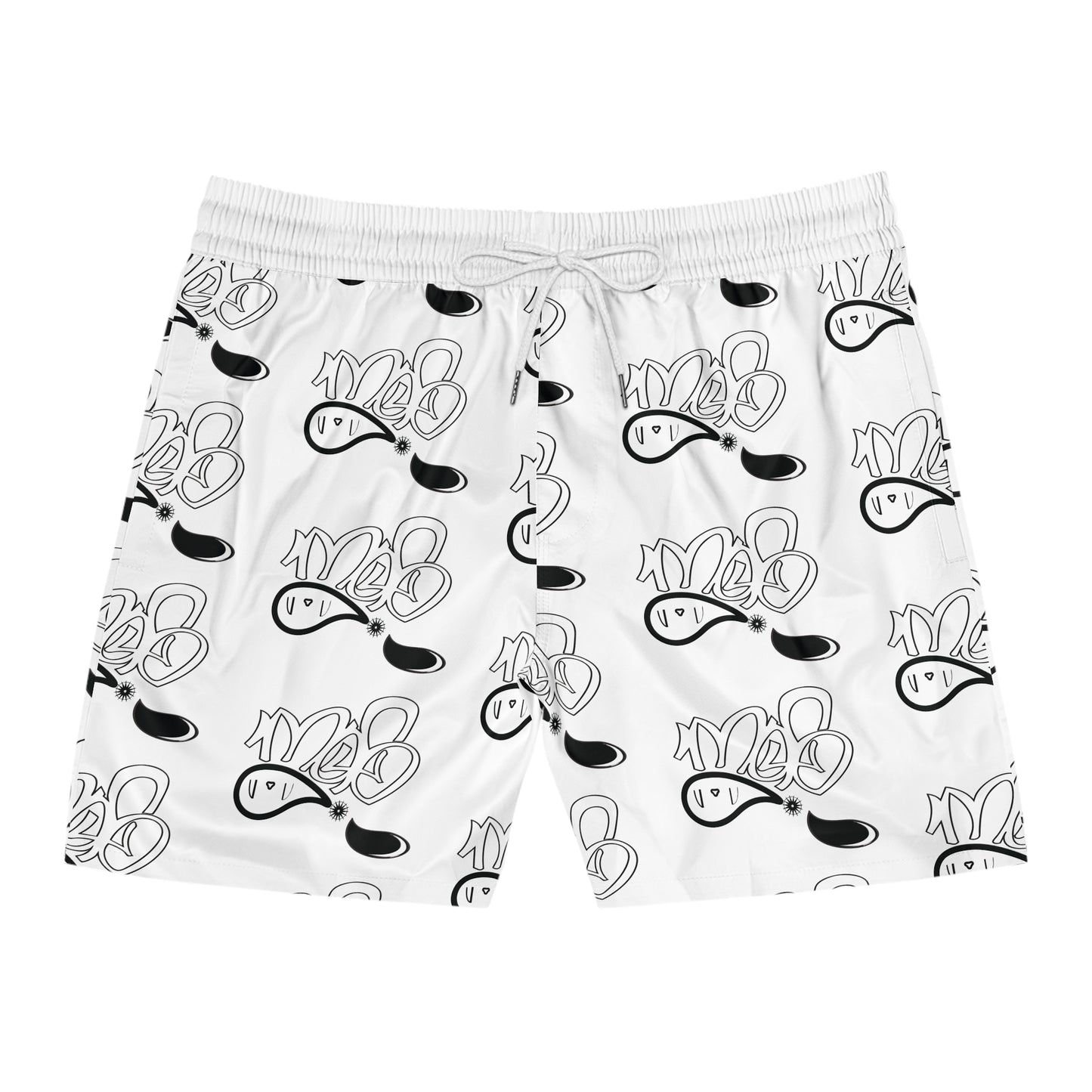 Men's Fun Graphic Swim Shorts, Beachwear, Summer Vacation Shorts, Trendy Swimwear, Pool Party Style, Casual Men’s Swim Gear