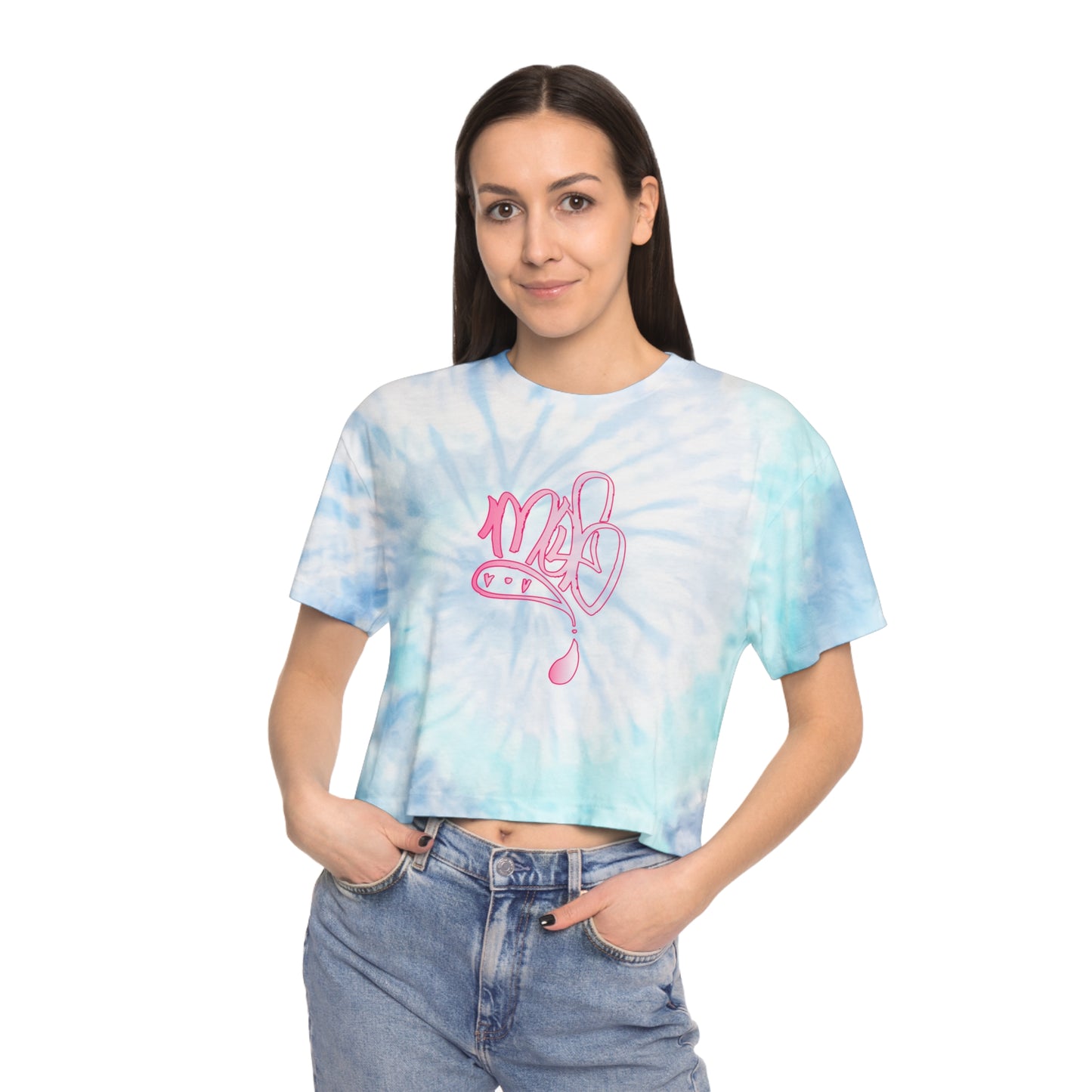 Trendy Women's Tie-Dye Crop Tee, Summer Fashion, Casual Outfit, Beachwear, Gift for Her, Festival Top, Free-Spirited Style