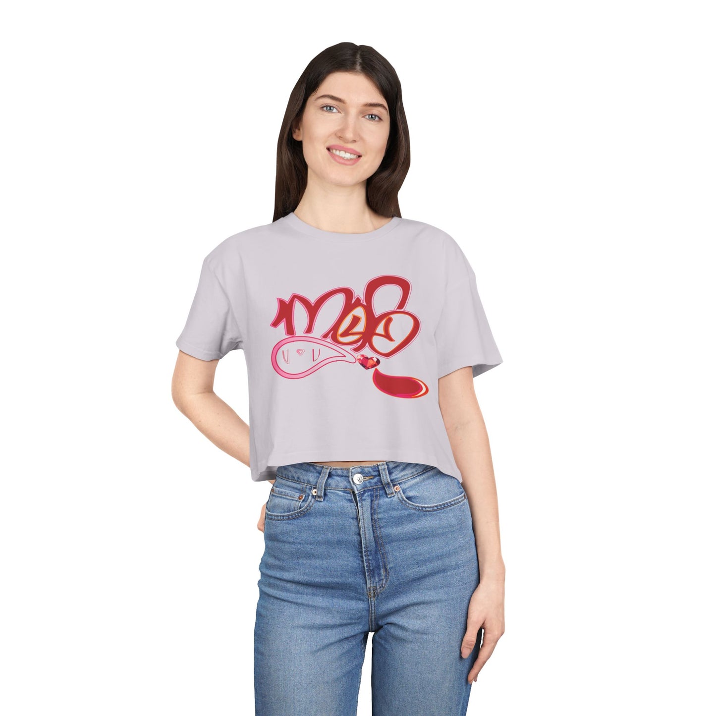 Crop Tee — mofo gem heart logo