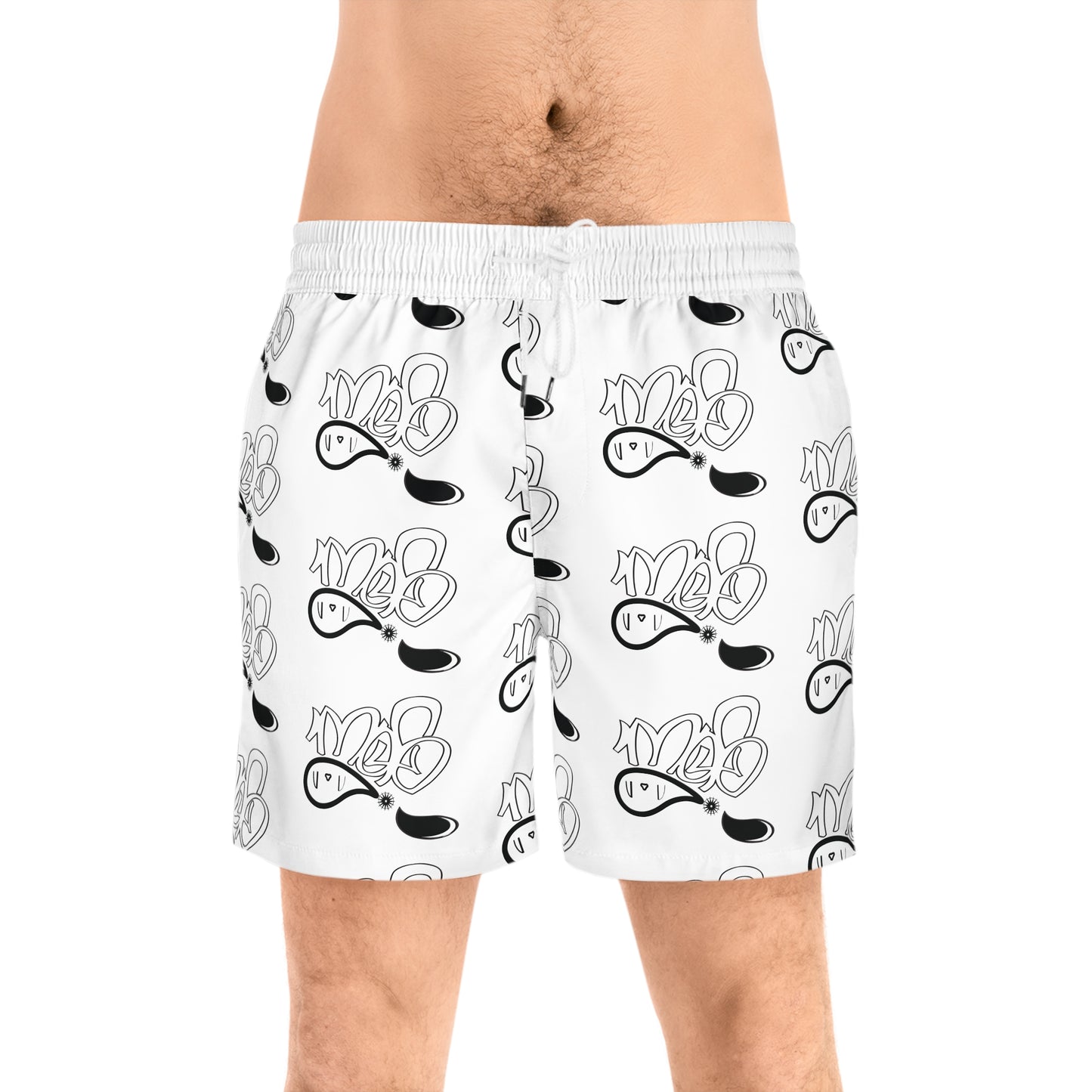 Men's Fun Graphic Swim Shorts, Beachwear, Summer Vacation Shorts, Trendy Swimwear, Pool Party Style, Casual Men’s Swim Gear