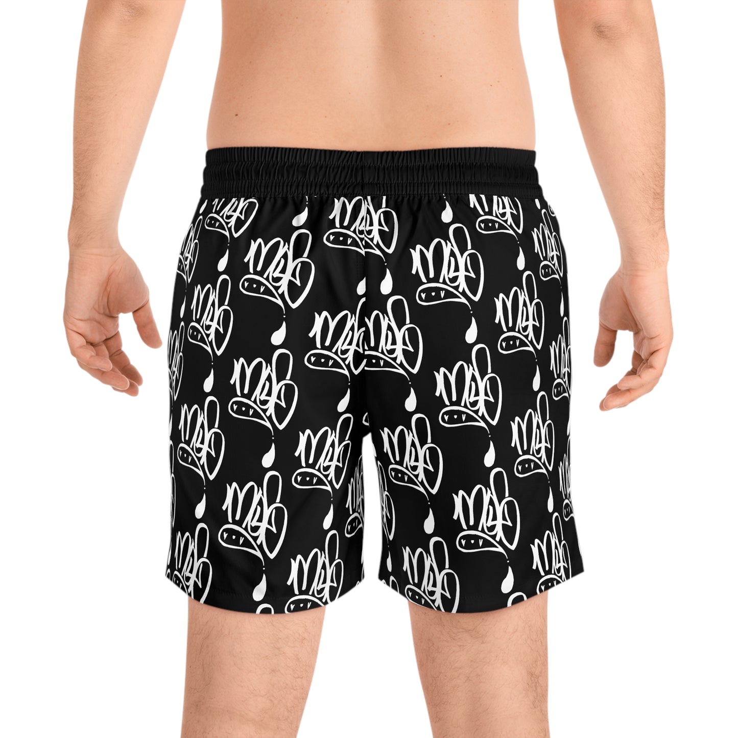 Aop mofo logo black swim shorts