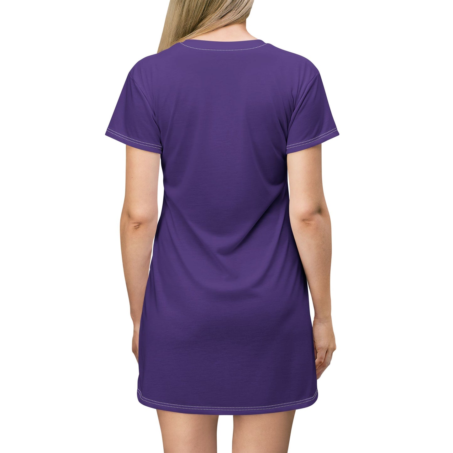 silver mofo logo low T-shirt dress purple