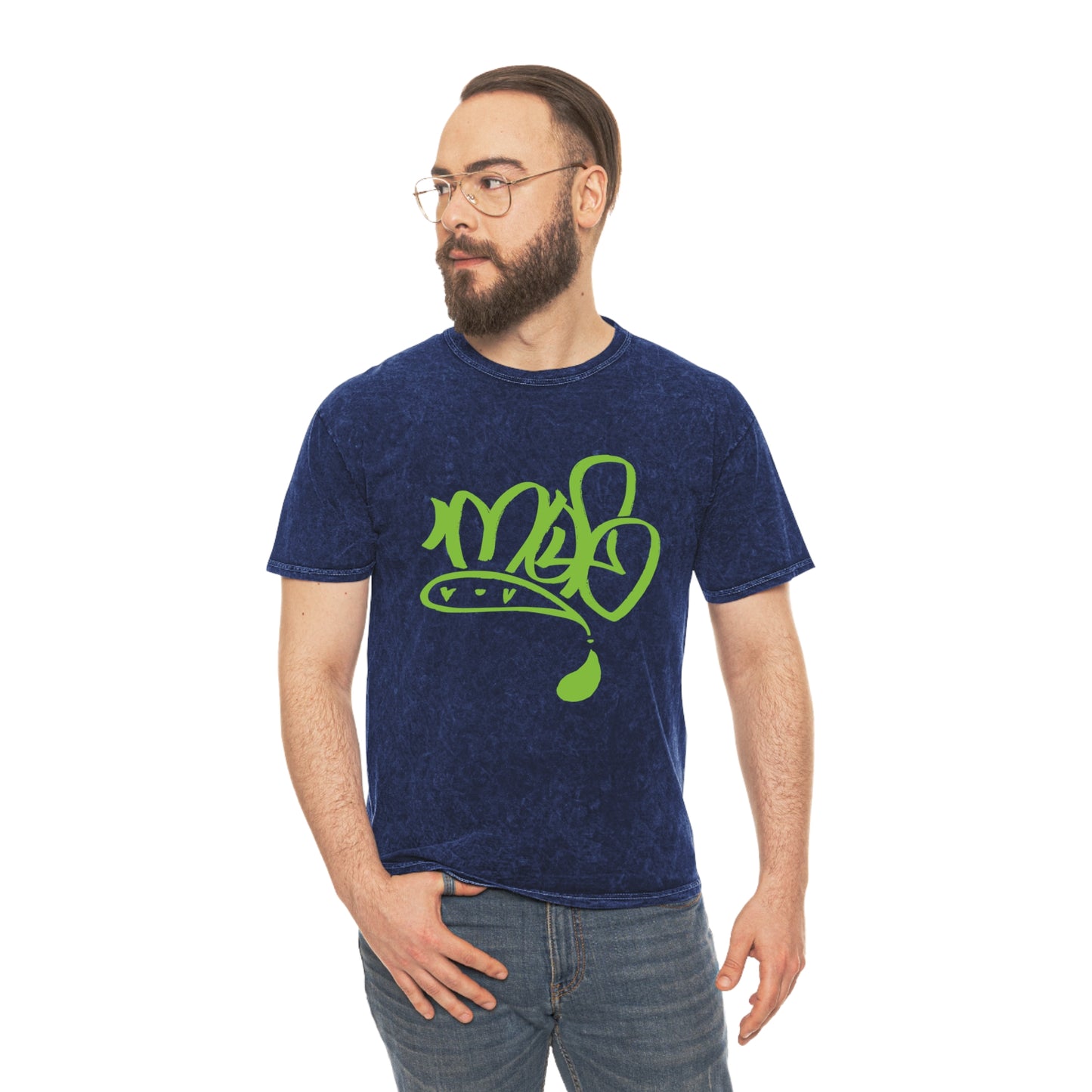 Unisex Mineral Wash T-Shirt with Street Art Design, Casual Tee, Graphic T-Shirt, Gift for Art Lovers, Cool Summer Shirt