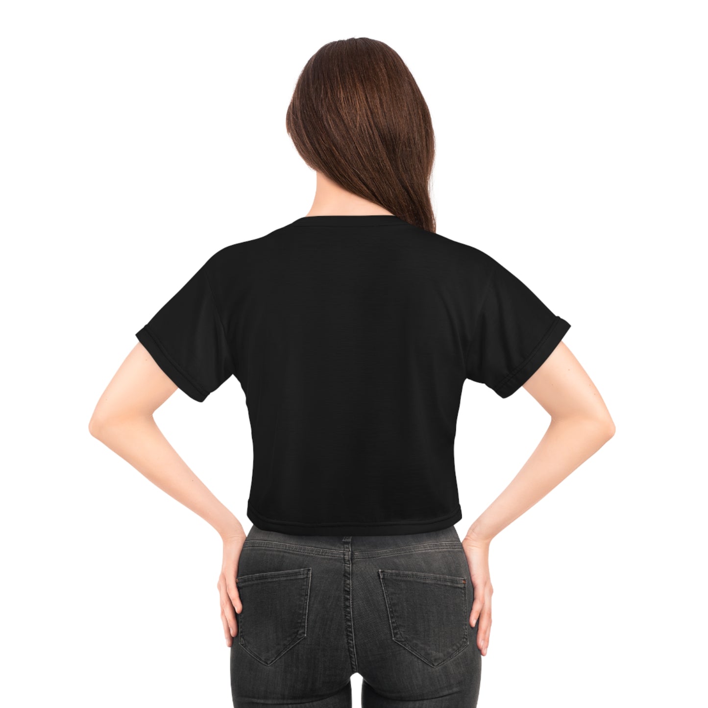 Pink mofo logo crop tee