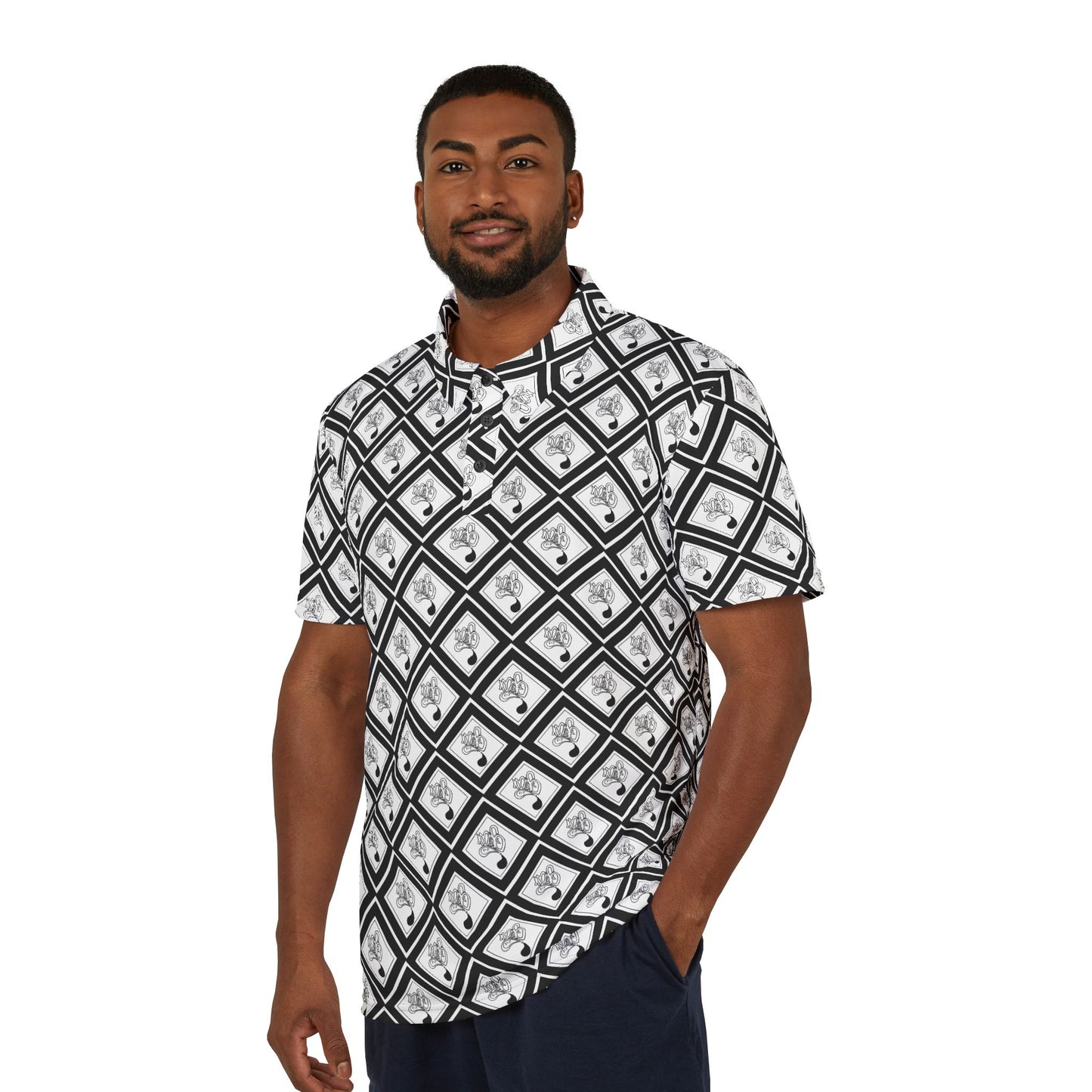 Stylish Black and White Unisex Polo Shirt, Modern Casualwear, Perfect for Summer Days, Unique Gift for Fashion Lovers, Trendy Outfit [...]