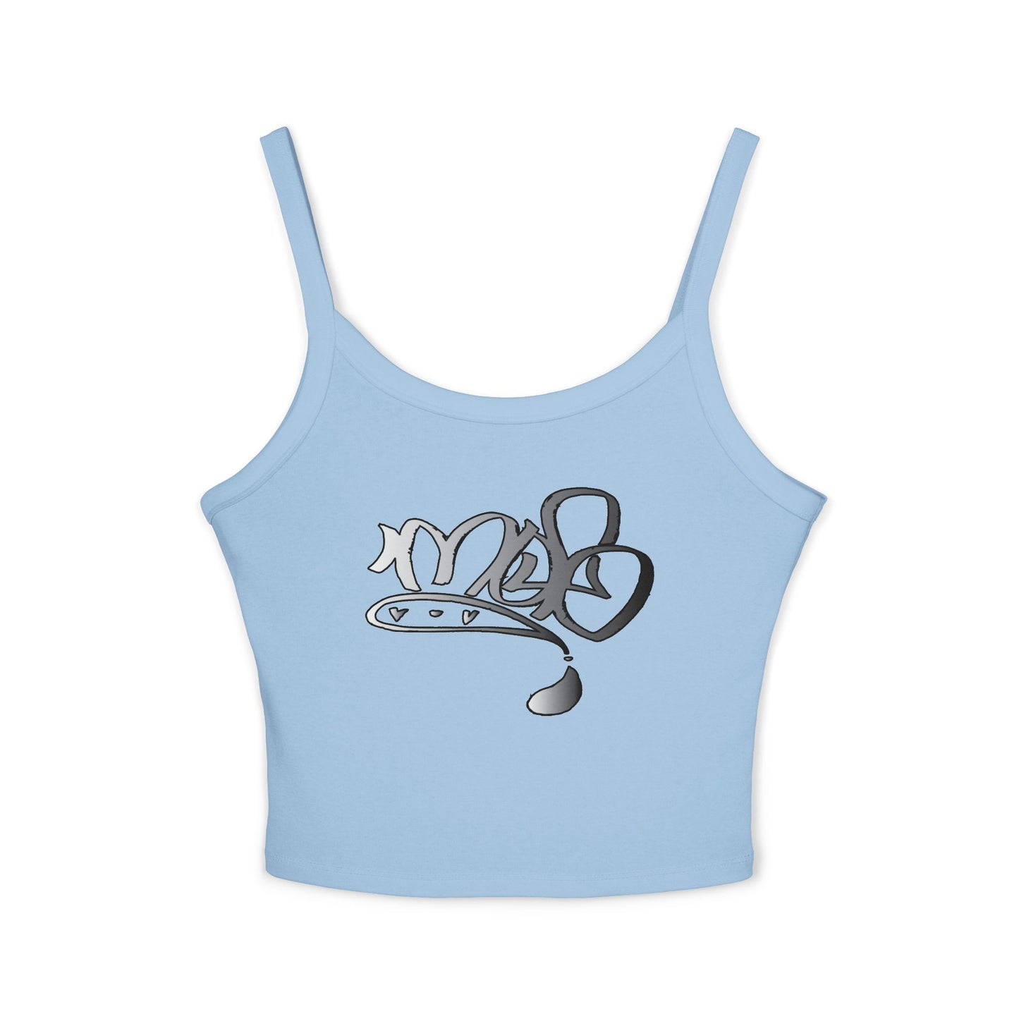 mofo logo crop tank top silver