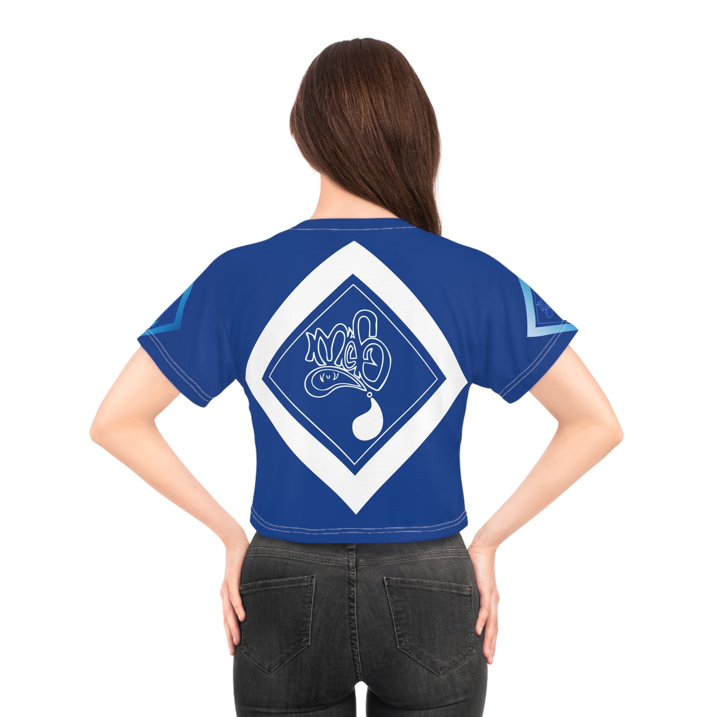mofo water gem diamond combo crop-tee dark