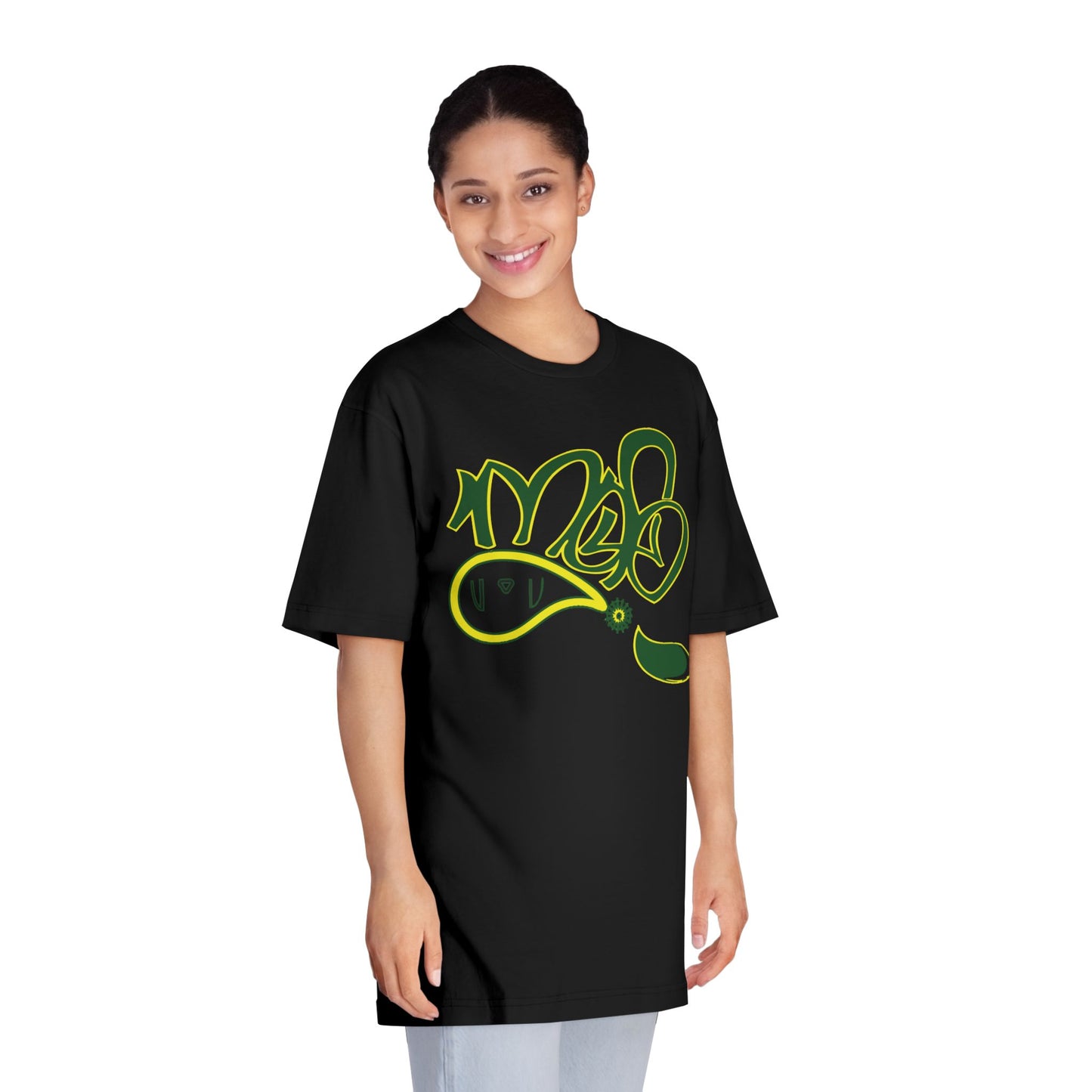 Graffiti-Inspired Unisex Classic Crewneck T-Shirt, Stylish Streetwear, Gift for Teens, Urban Fashion, Casual Graphic Tee