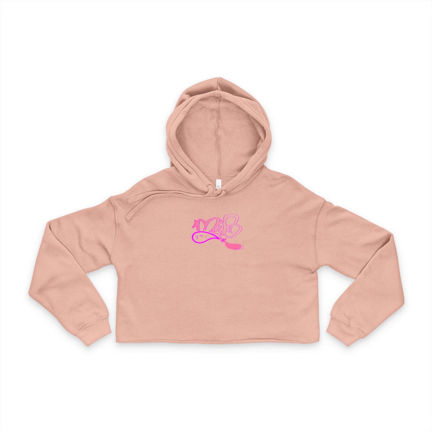 Stylish Women's Cropped Hoodie with Pink Floral Design