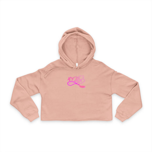 Stylish Women's Cropped Hoodie with Pink Floral Design