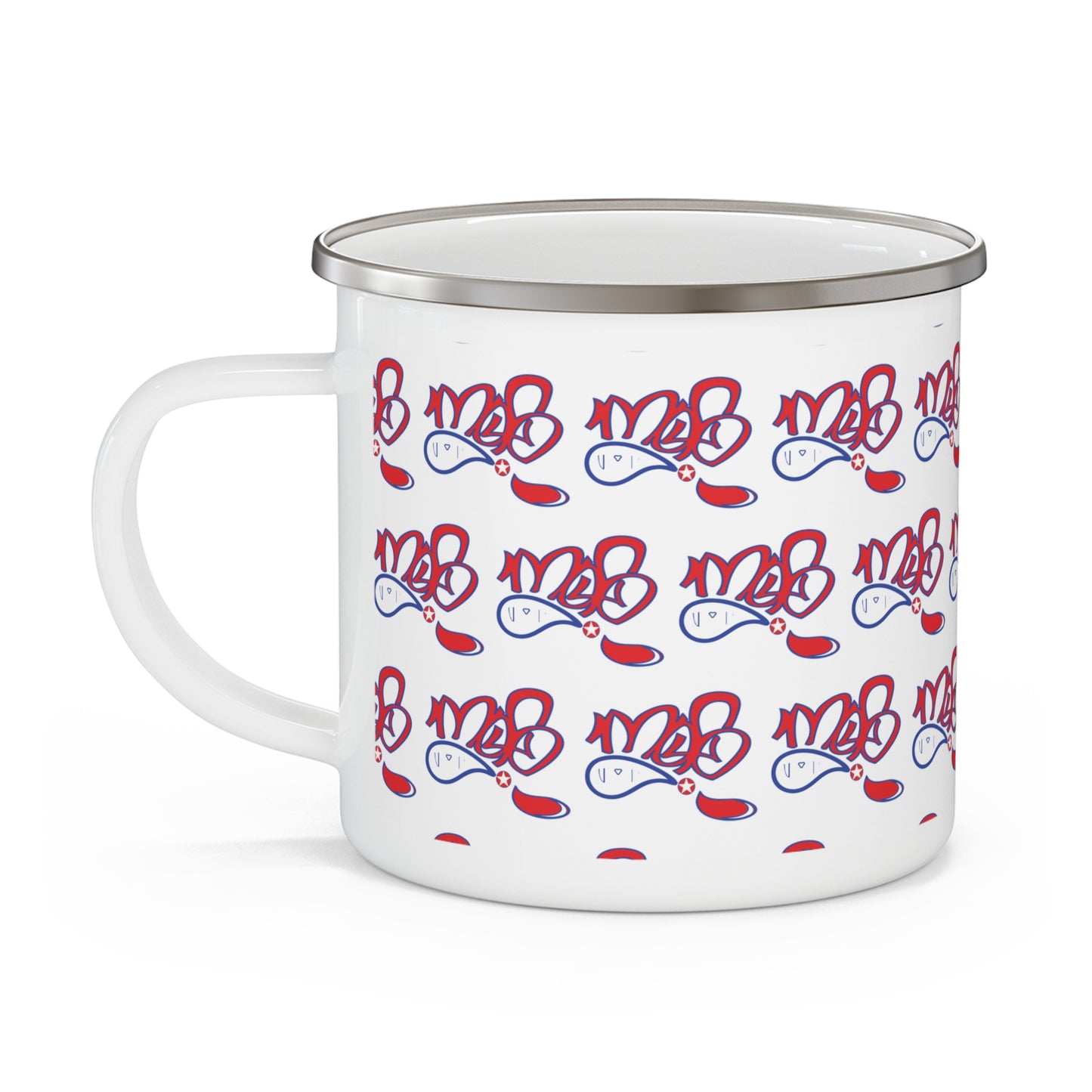 Campfire Enamel Mug - Fun Outdoor Adventure Cup, Hiking Gift for Adventurers, Retro Camping Drinkware, Personalize Your Adventure