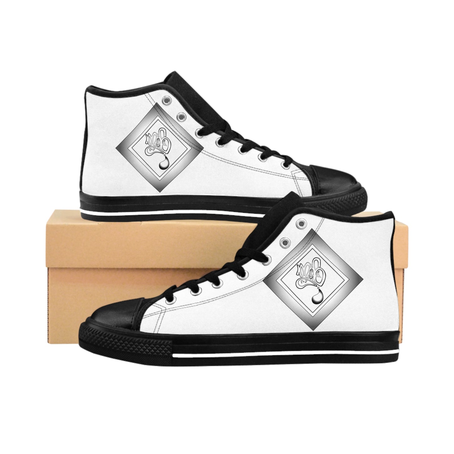 Stylish High-Top Sneakers with Unique Design, Casual Footwear, Trendy Shoes, Gift for Him, Everyday Style