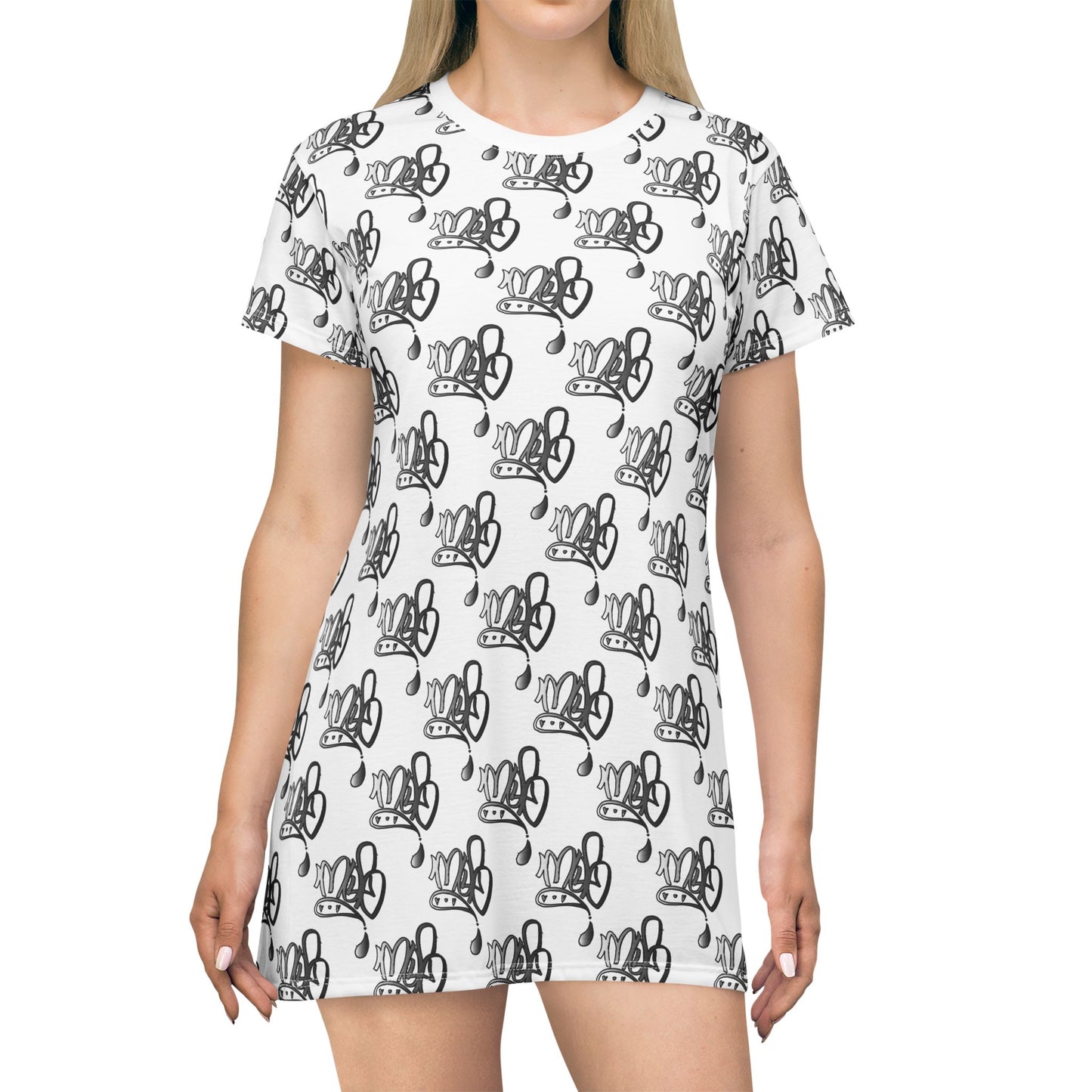 Stylish Graphic T-Shirt Dress, Perfect for Casual Outings, Summer Events, Lounge Wear, Gifts, Everyday Fashion