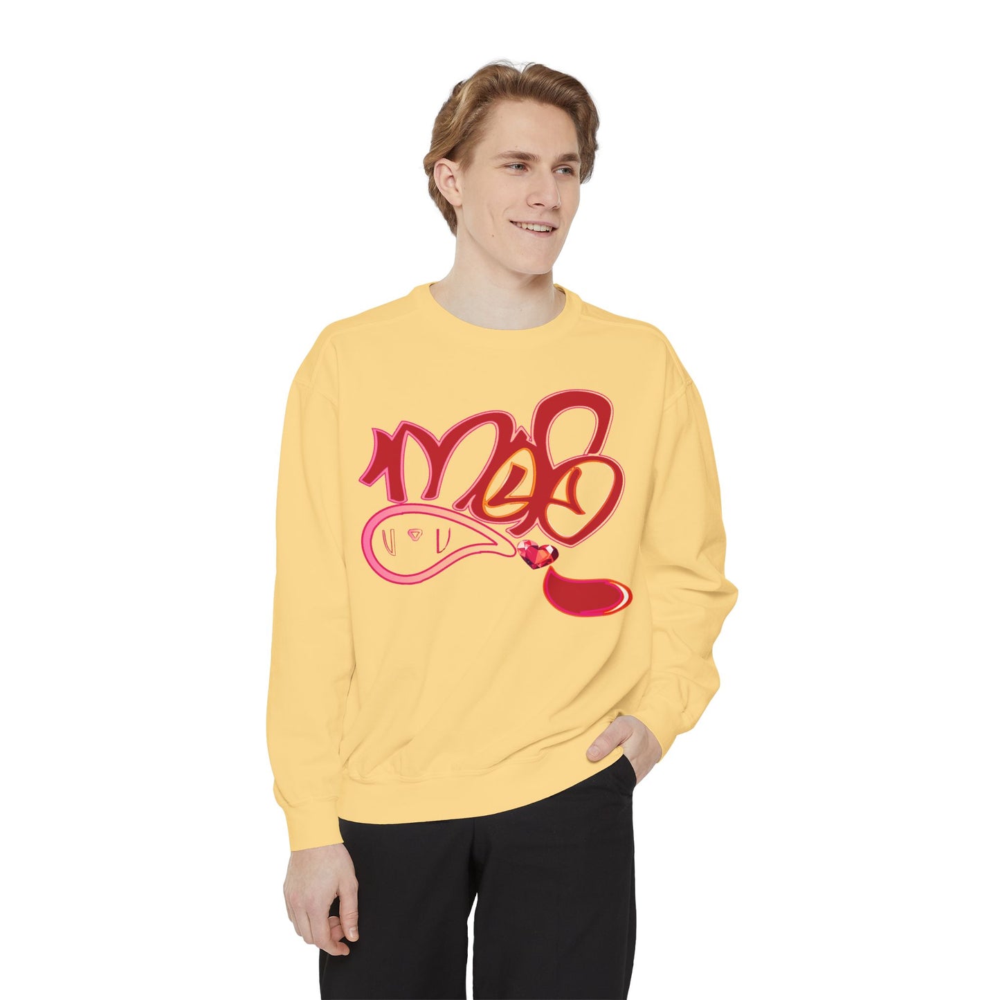 mofo gem heart sweatshirt
