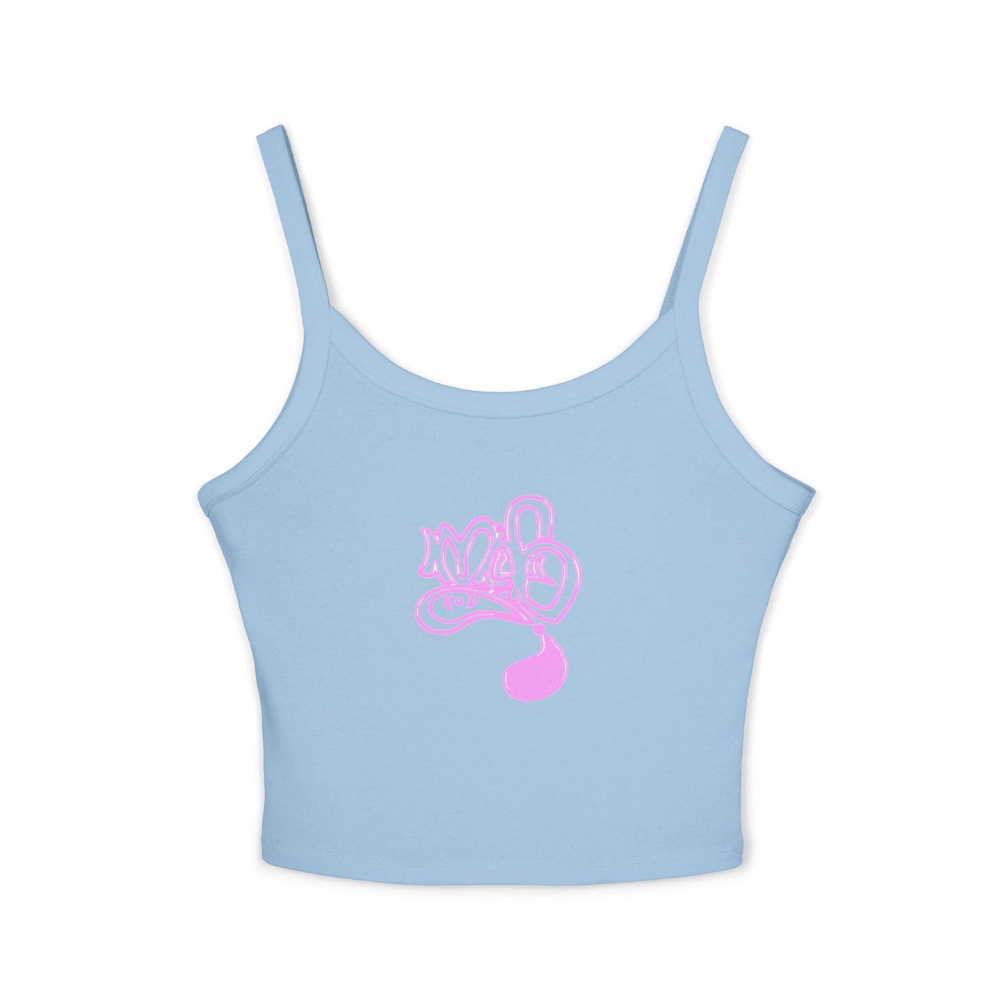 Women's Graphic Spaghetti Strap Tank Top, Casual Summer Wear, Stylish Beach Top, Gifts for Her, Festival Outfit, Graphic Tee