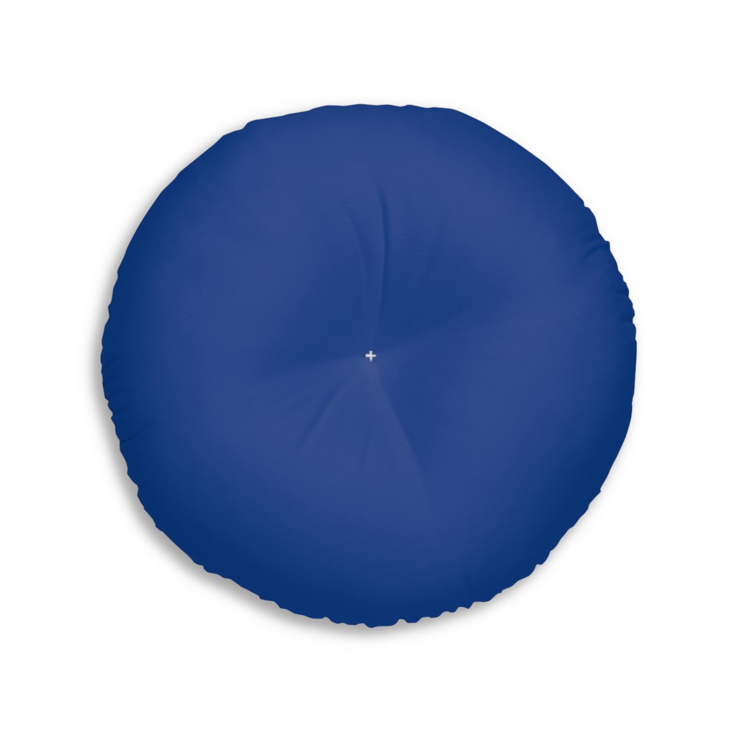 Cozy Tufted Floor Pillow, Round | Funky Blue Decorative Cushion for Living Room, Bedroom, and Meditation
