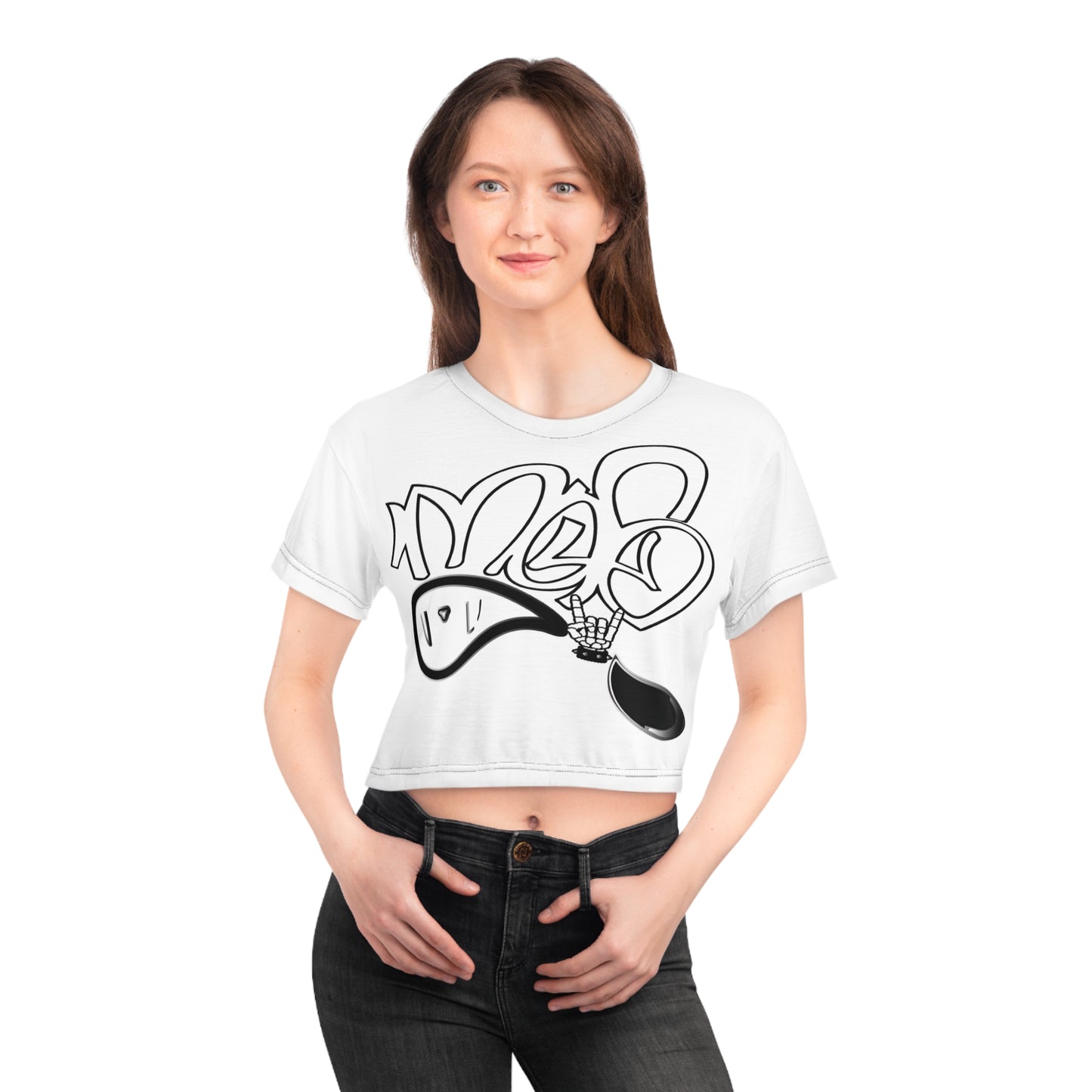 Stylish Graffiti Crop Tee for Urban Fashion Lovers