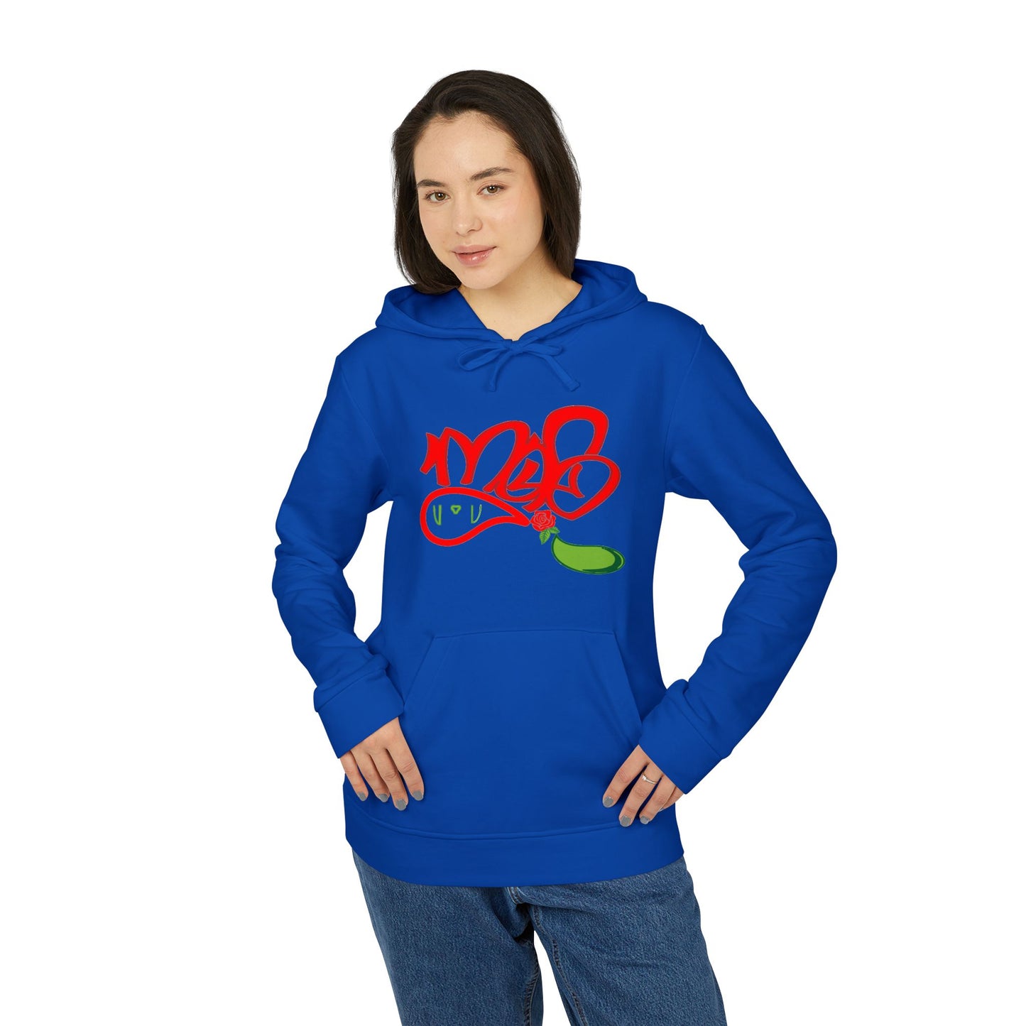 Unisex Fleece Hoodie with Eye-Catching Graphic Design