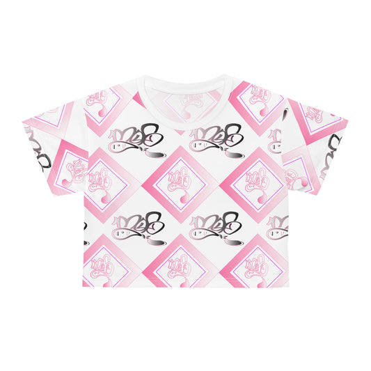 Chic Patterned Crop Tee for Trendy Women