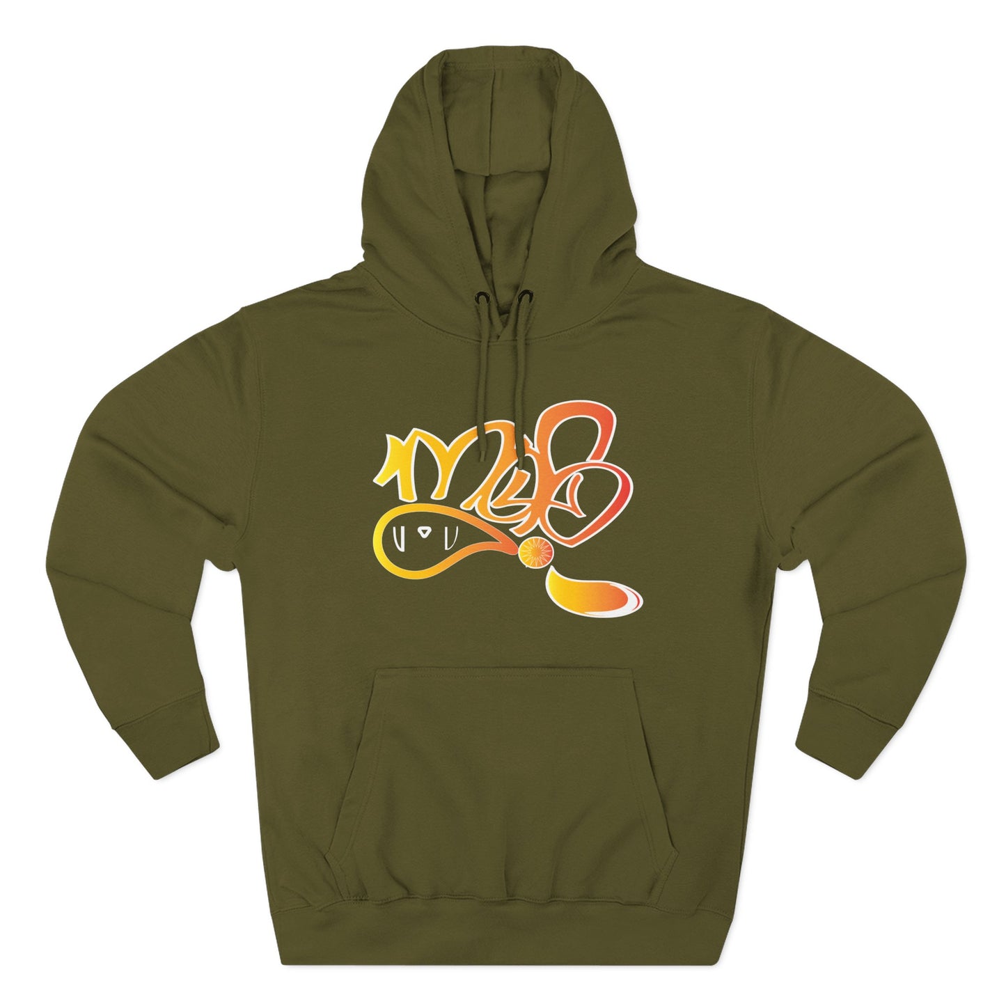 Vibrant Three-Panel Fleece Hoodie, Cozy Streetwear, Graphic Hooded Sweatshirt, Casual Pullover, Perfect for Gifts and Everyday Wear