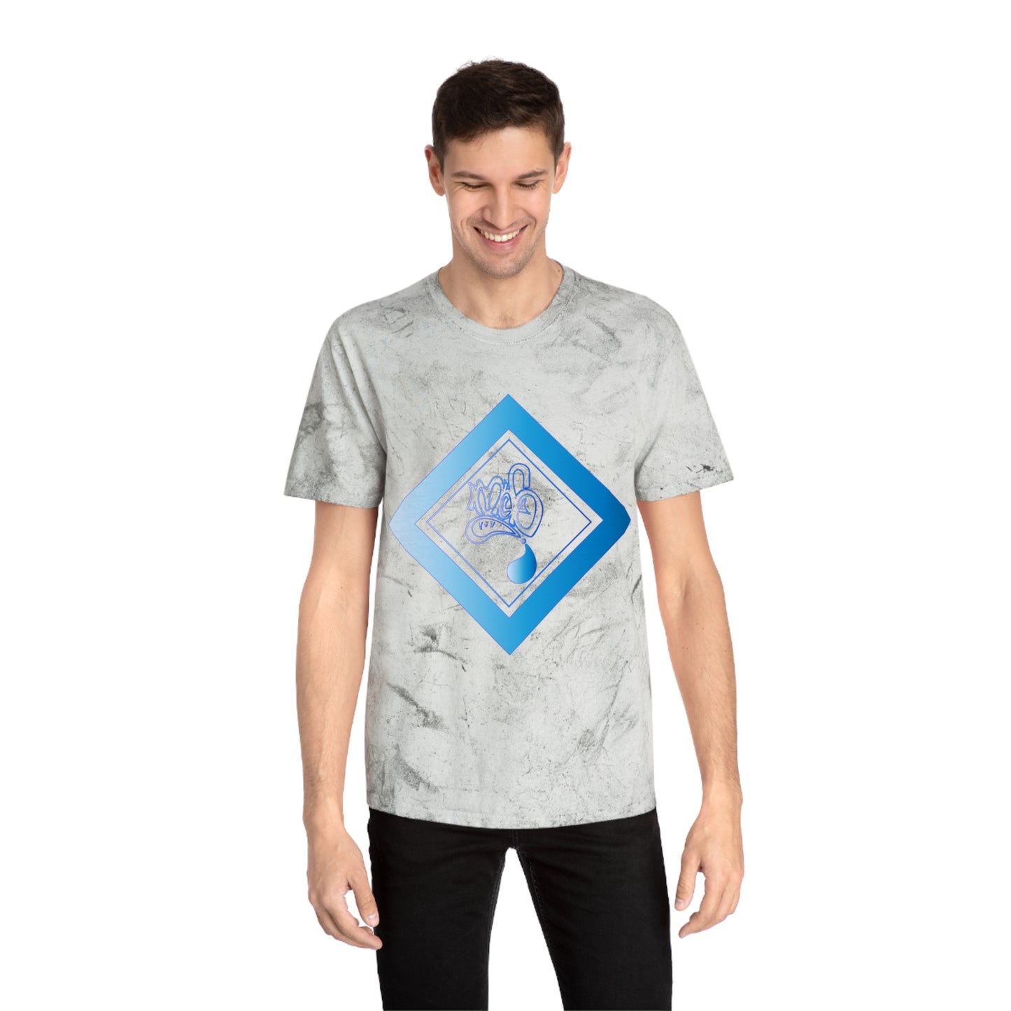 Color Blast unisex mofo logo diamond aqua