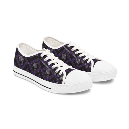 Stylish Women's Low Top Sneakers with Elegant Purple Design, Trendy Casual Footwear, Unique Gift for Her, Everyday Wear, Fashion Statement