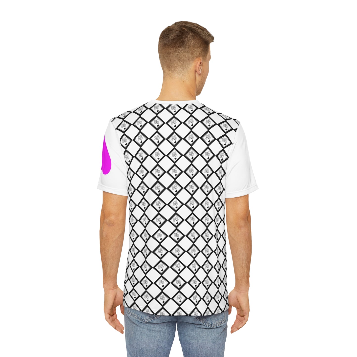 Men's Graphic Tee with Modern Geometric Design, Fun Casual Wear, Perfect Gift for Him, Unique Art T-shirt, Stylish Summer Top, [...]