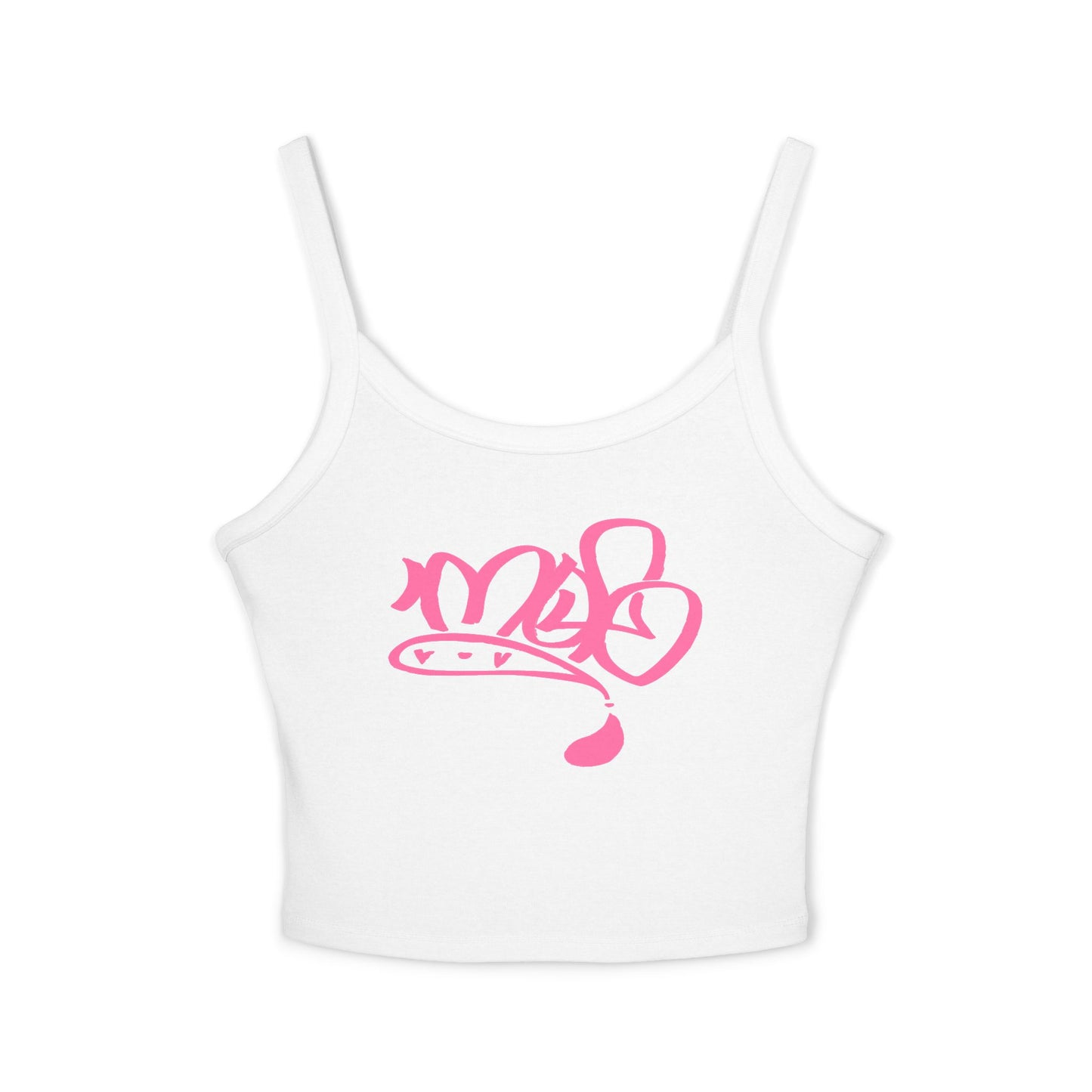 mofo logo crop tank top pink