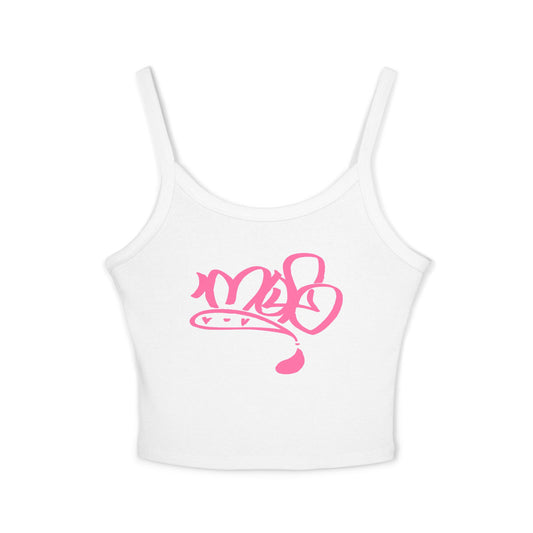 mofo logo crop tank top pink