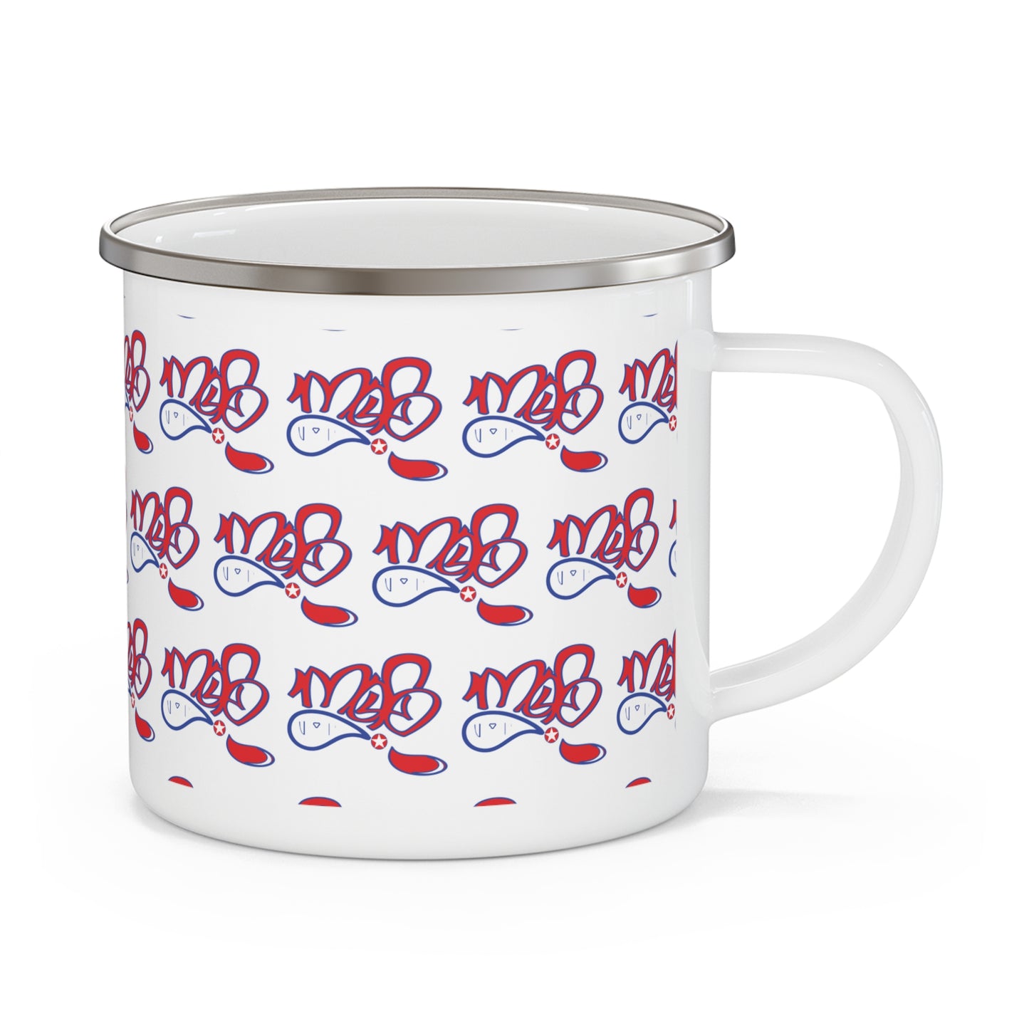 Campfire Enamel Mug - Fun Outdoor Adventure Cup, Hiking Gift for Adventurers, Retro Camping Drinkware, Personalize Your Adventure