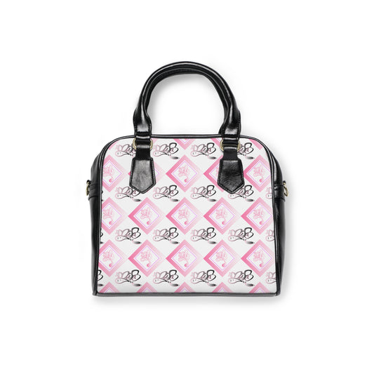 Pink Diamond Print Shoulder Handbag | Stylish and Chic Everyday Accessory