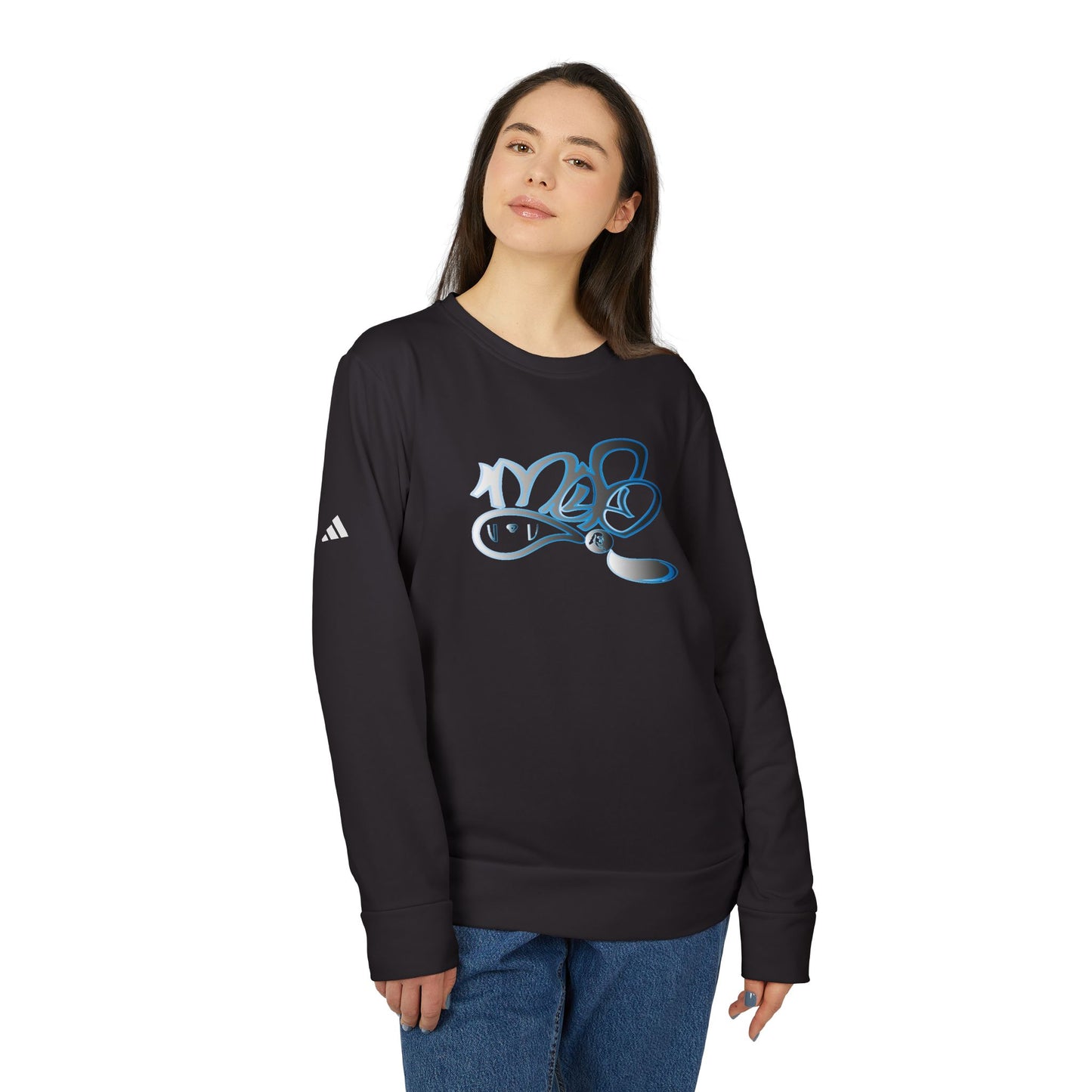 Adidas Unisex Fleece Crewneck Sweatshirt - Stylish Comfort with Unique Graphic Design
