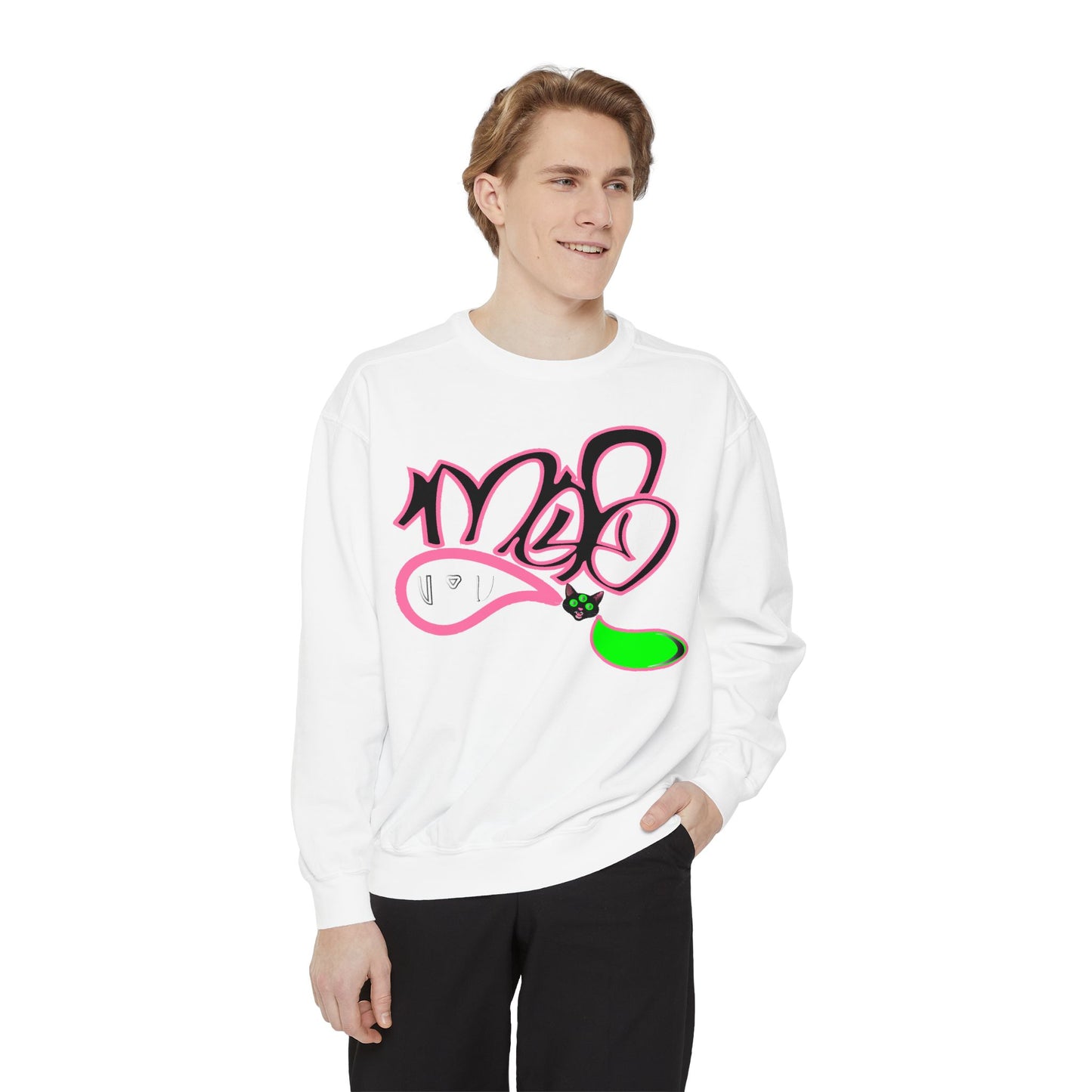 3eyed black cat mofo logo sweatshirt