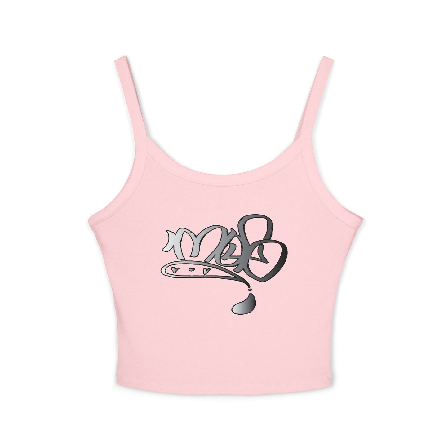 mofo logo crop tank top silver