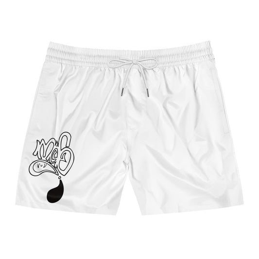 Men's Mid-Length Swim Shorts with Bold Graphic Design - Perfect for Beach, Poolside, Summer Vacations, Gifts for Him, Casual Wear