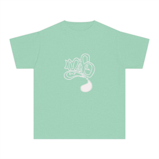 Youth Midweight Tee with Artistic Design, Comfortable Stylish Youth Shirt, Summer Wear, Gift for Kids, Casual Outfit