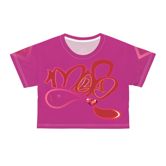 mofo gem heart diamond combo crop tee