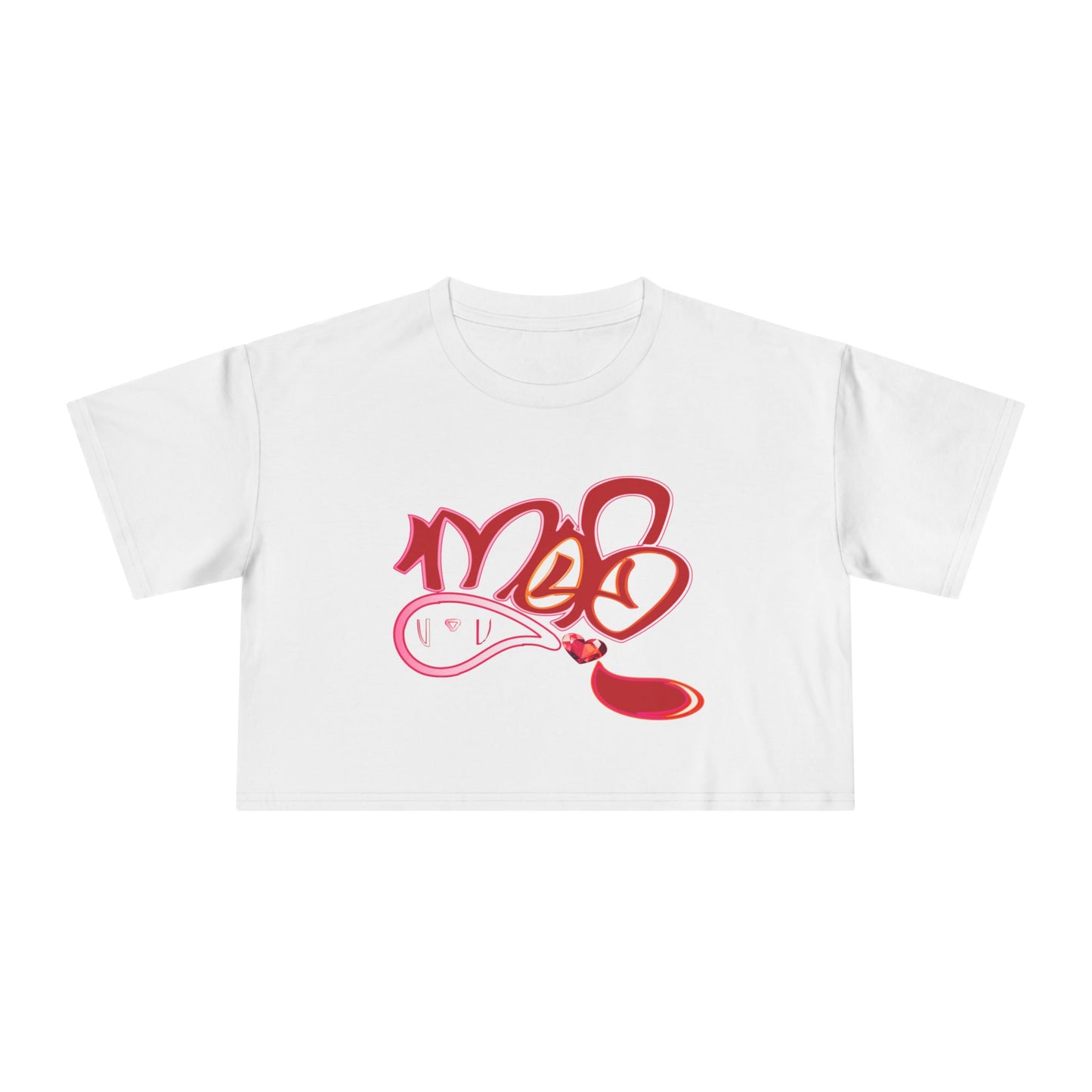 Crop Tee — mofo gem heart logo